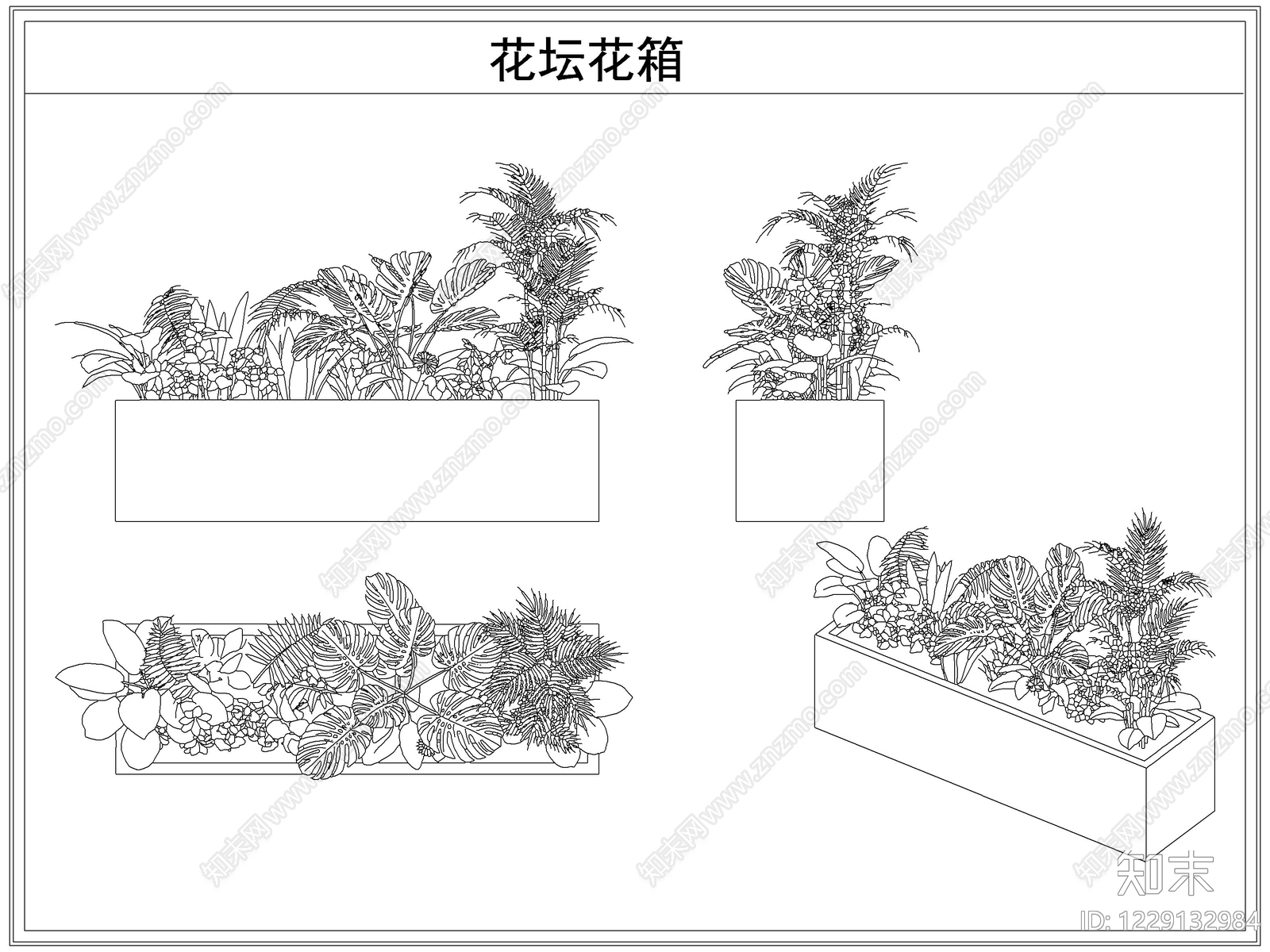 灌木种植CAD图纸