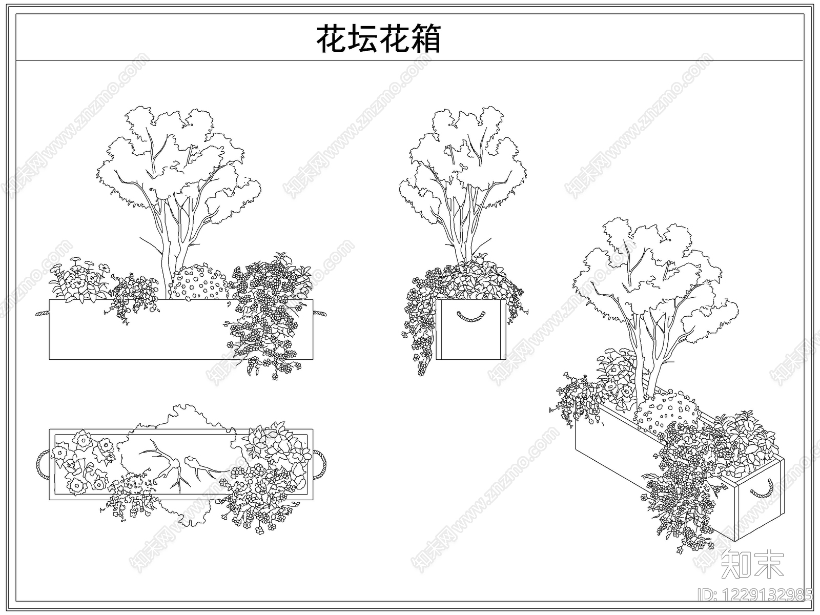 灌木种植CAD图纸