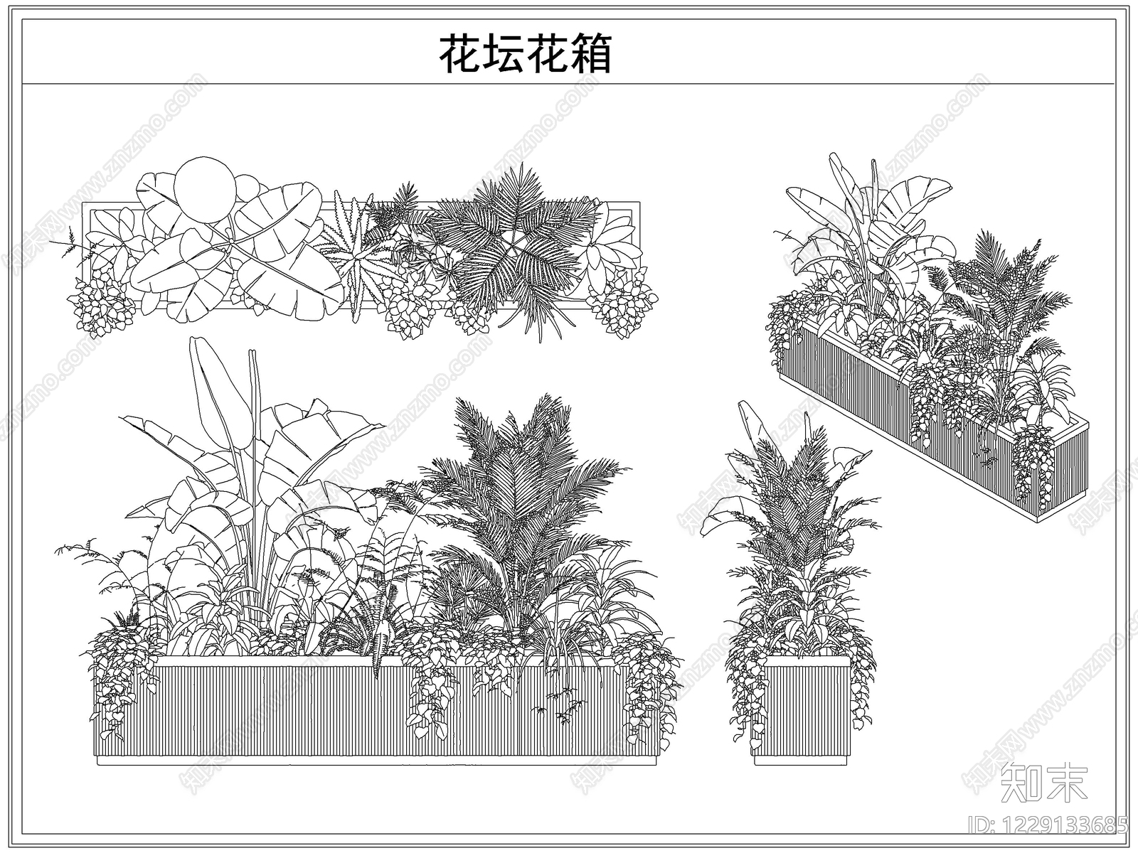 灌木种植CAD图纸