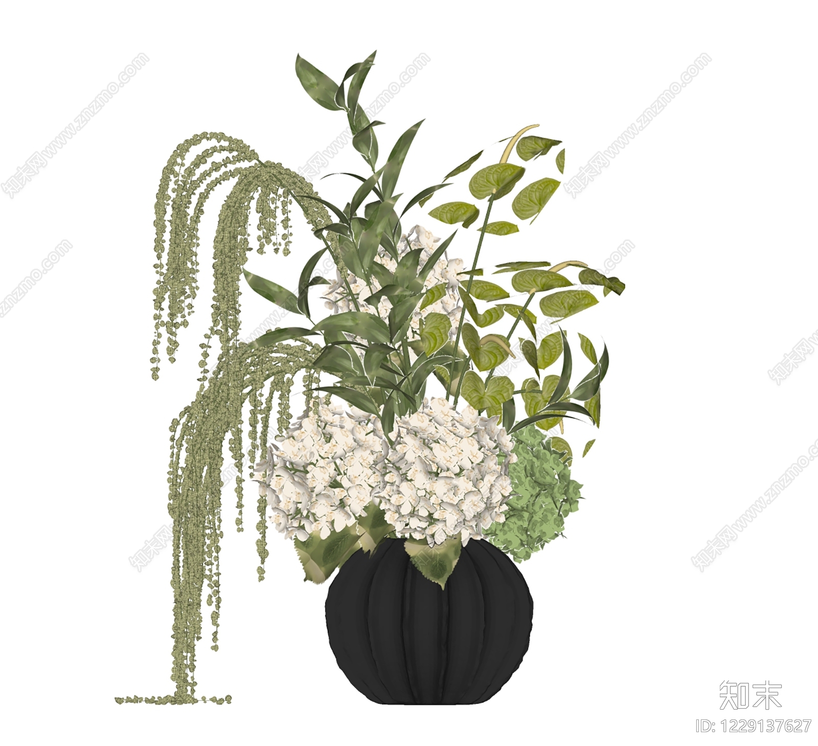 现代花艺SU模型下载【ID:1229137627】