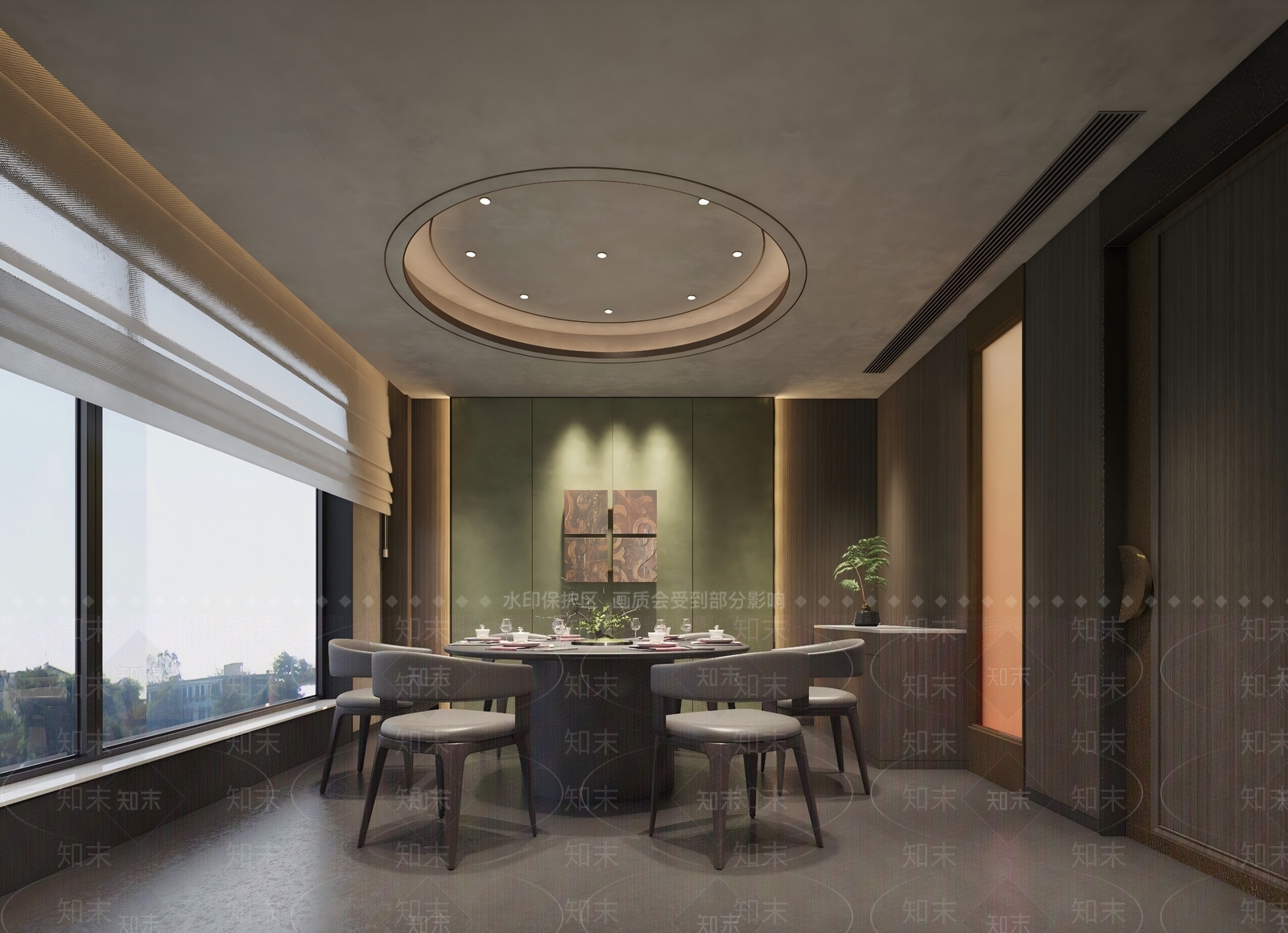 新中式包厢3D模型下载【ID:1229138690】