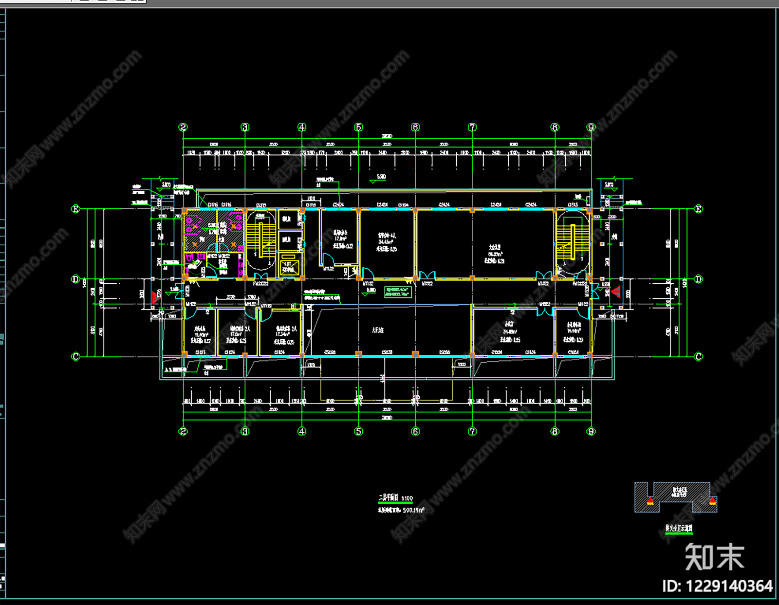 行政机构建筑cad施工图下载【ID:1229140364】