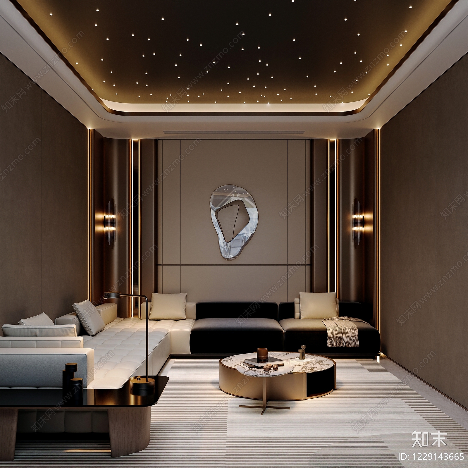 轻奢影音室3D模型下载【ID:1229143665】