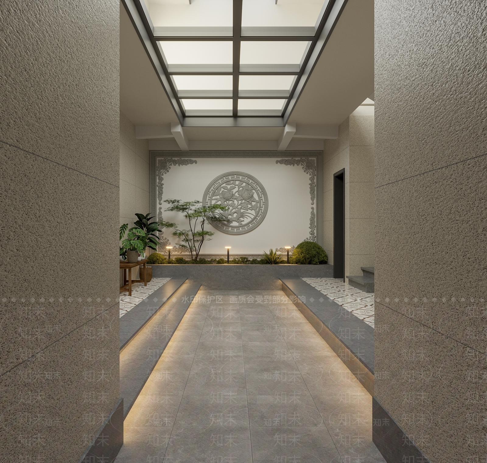 新中式别墅客厅3D模型下载【ID:1229146731】