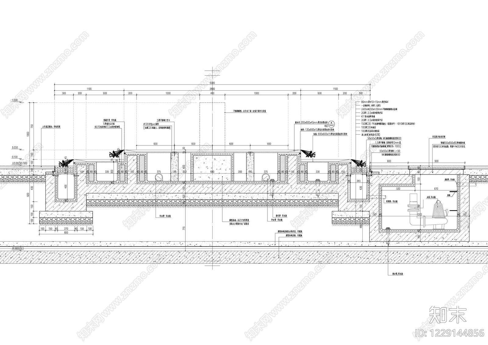 小区廊架cad施工图下载【ID:1229144856】