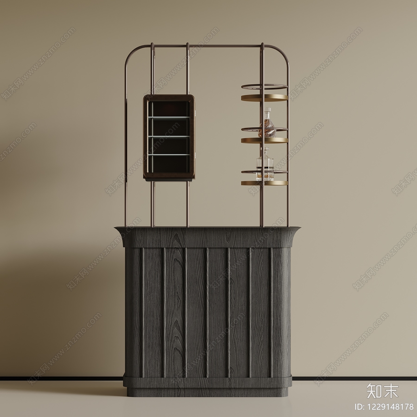中古风酒柜SU模型下载【ID:1229148178】