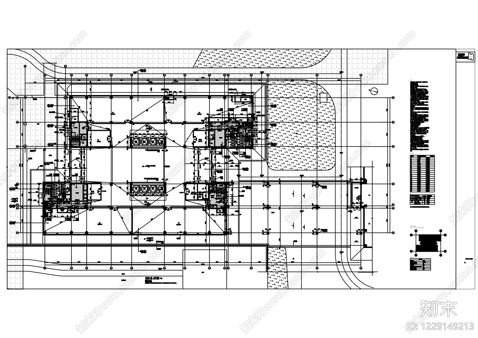 办公楼建筑cad施工图下载【ID:1229149213】