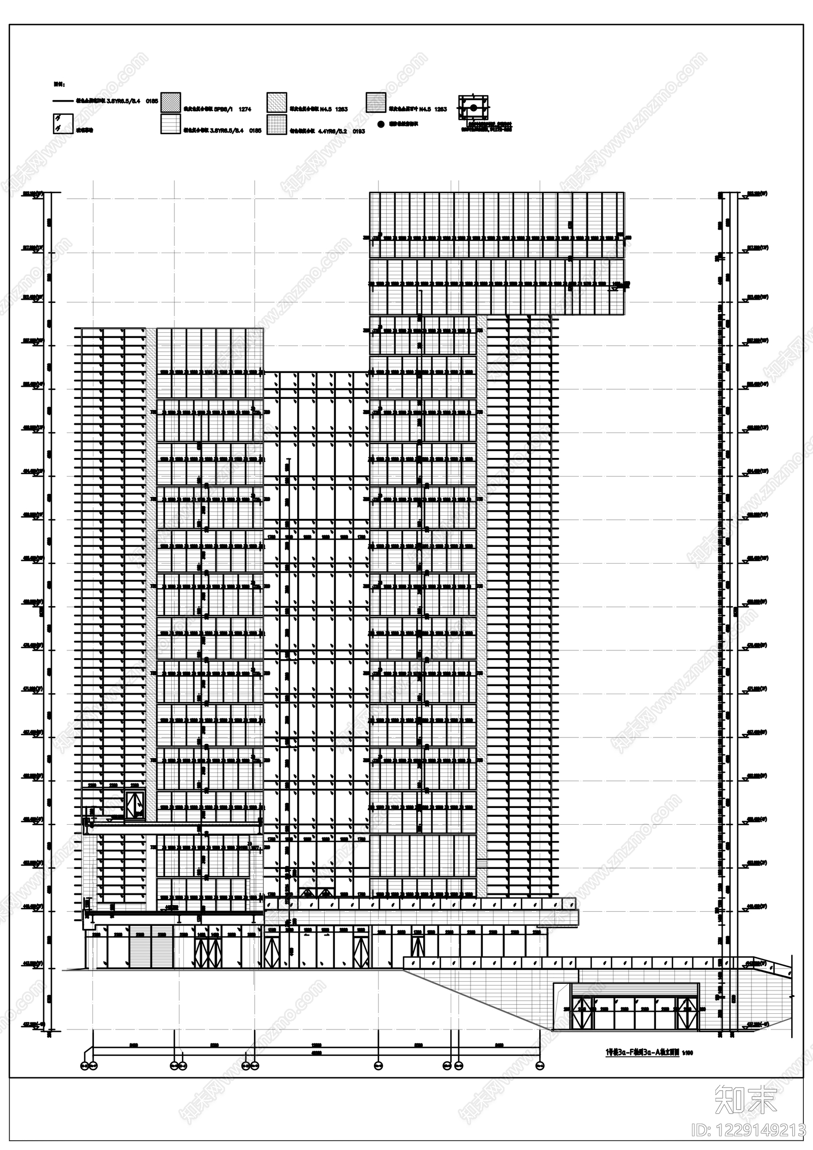 办公楼建筑cad施工图下载【ID:1229149213】