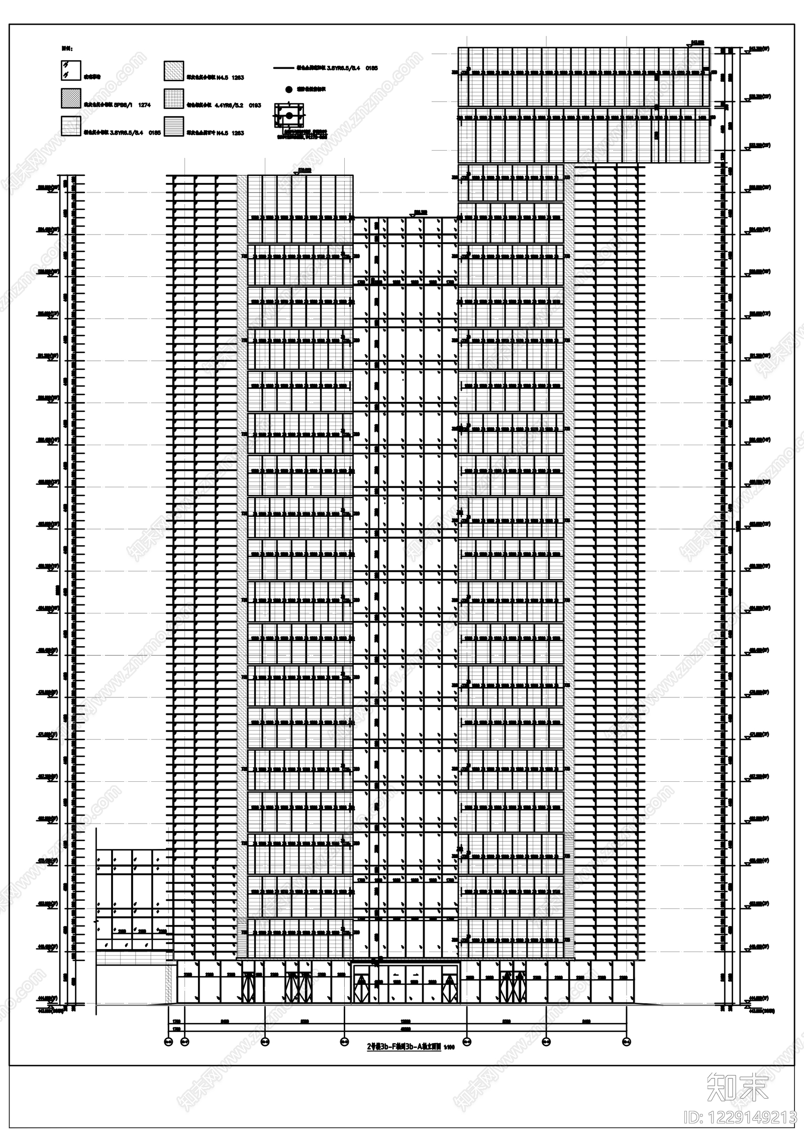办公楼建筑cad施工图下载【ID:1229149213】