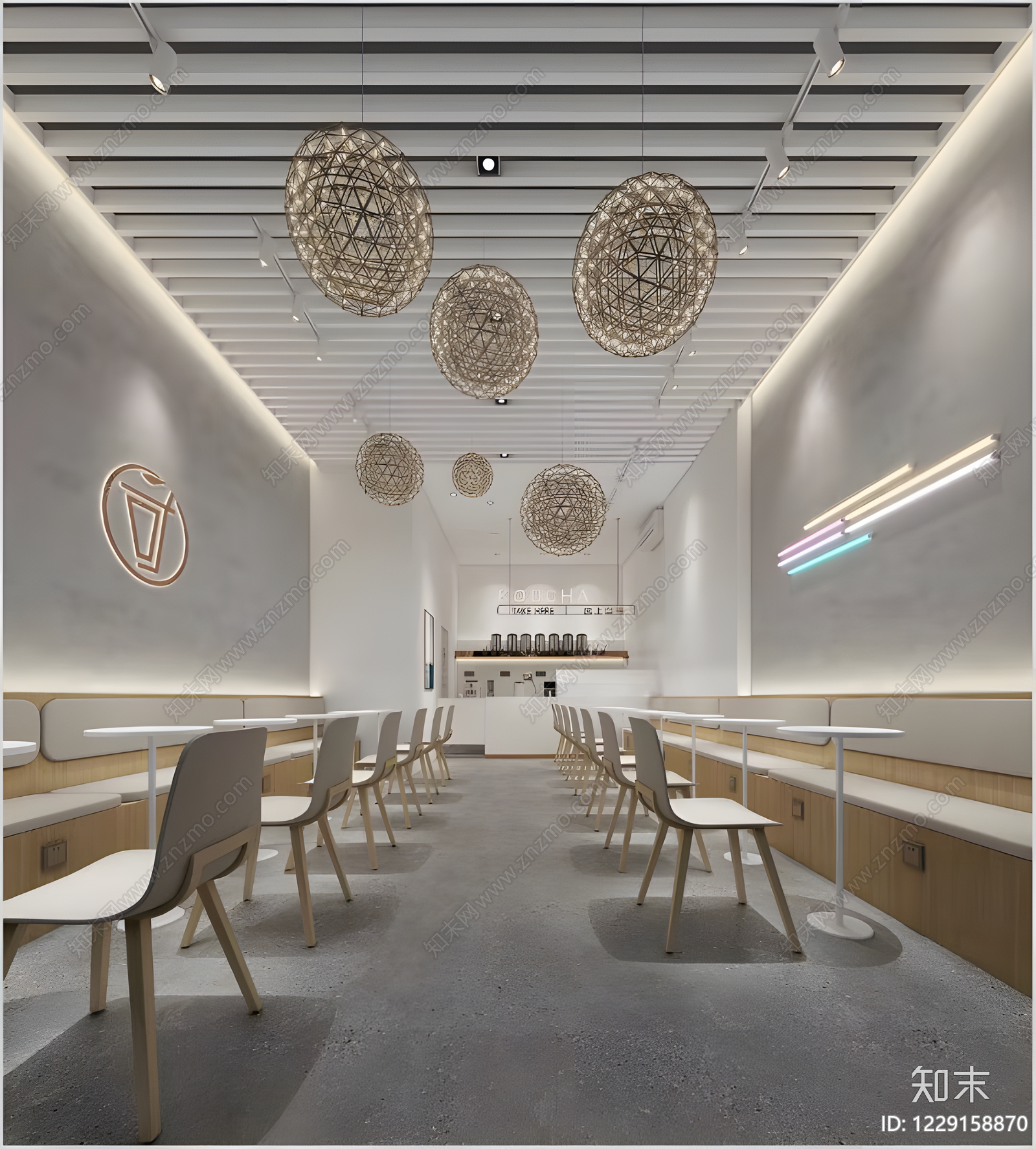 奶茶店cad施工图下载【ID:1229158870】
