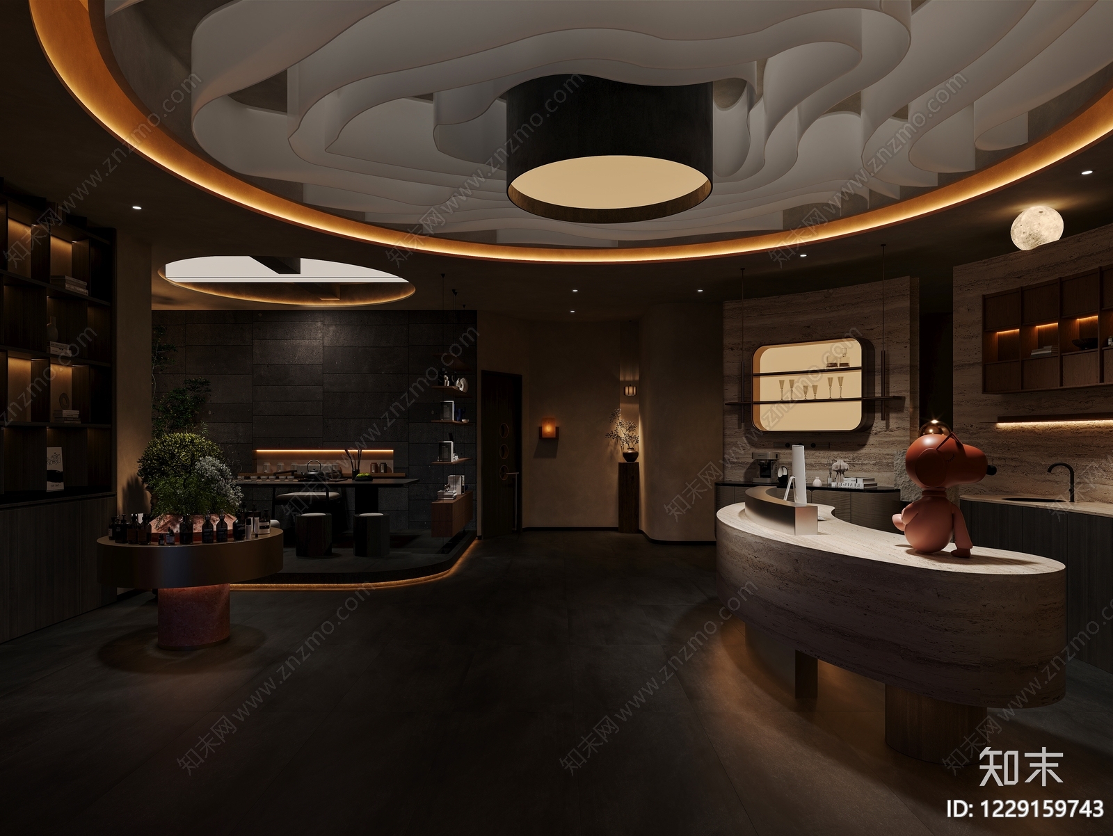 侘寂美容院3D模型下载【ID:1229159743】