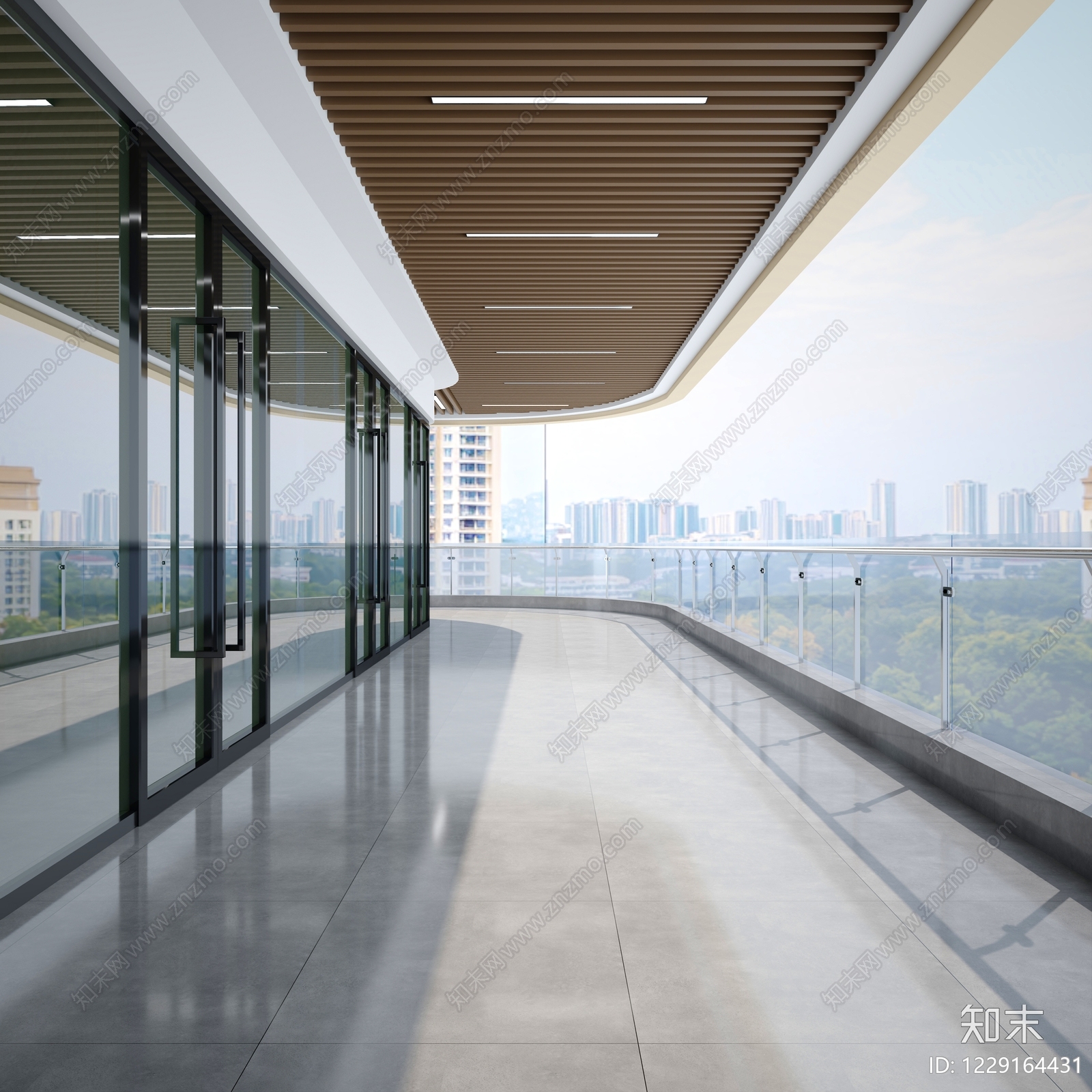 现代简约走廊3D模型下载【ID:1229164431】
