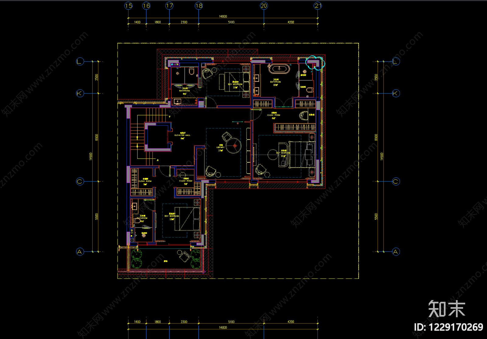 别墅cad施工图下载【ID:1229170269】