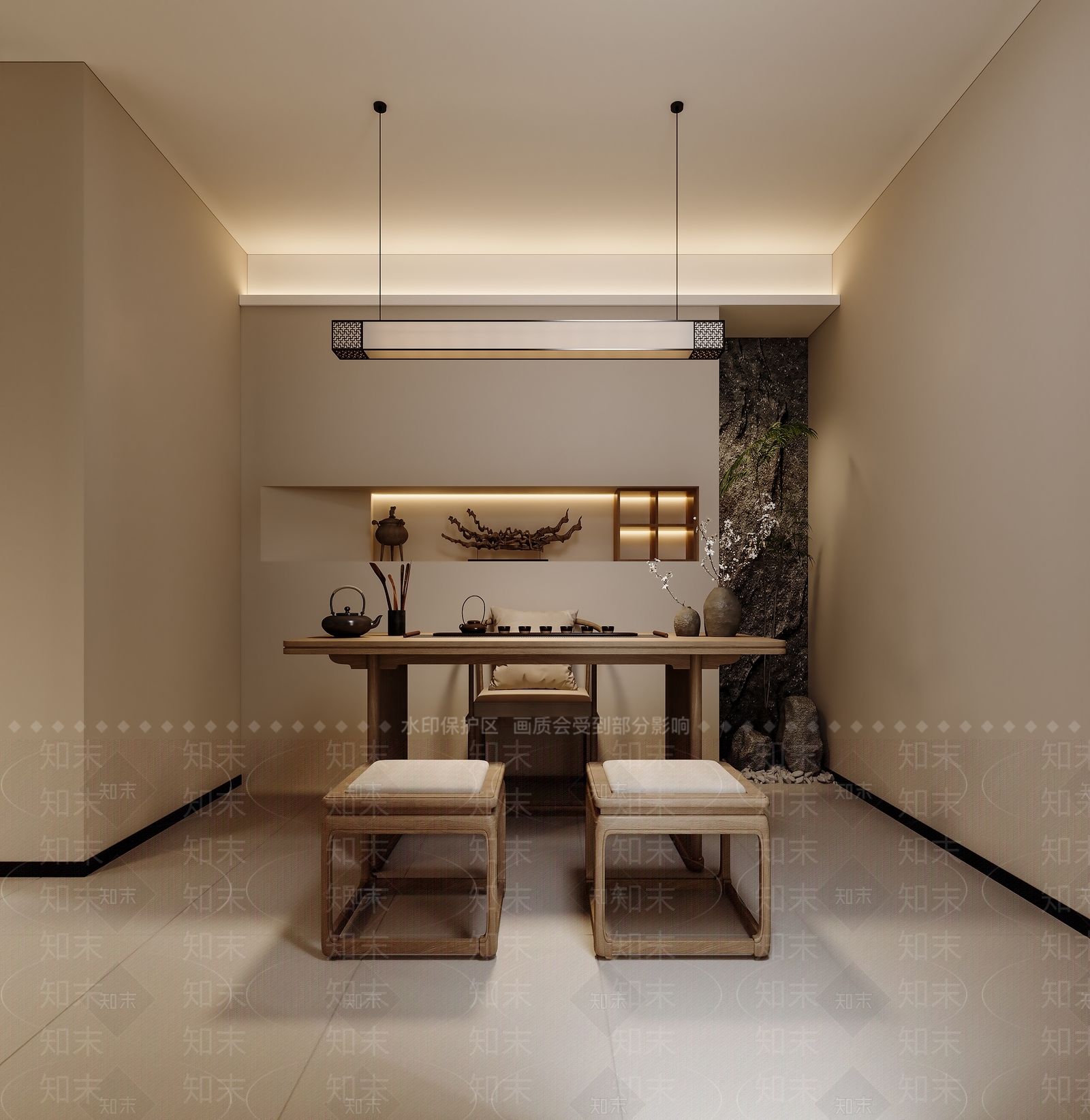 新中式茶室3D模型下载【ID:1229172164】