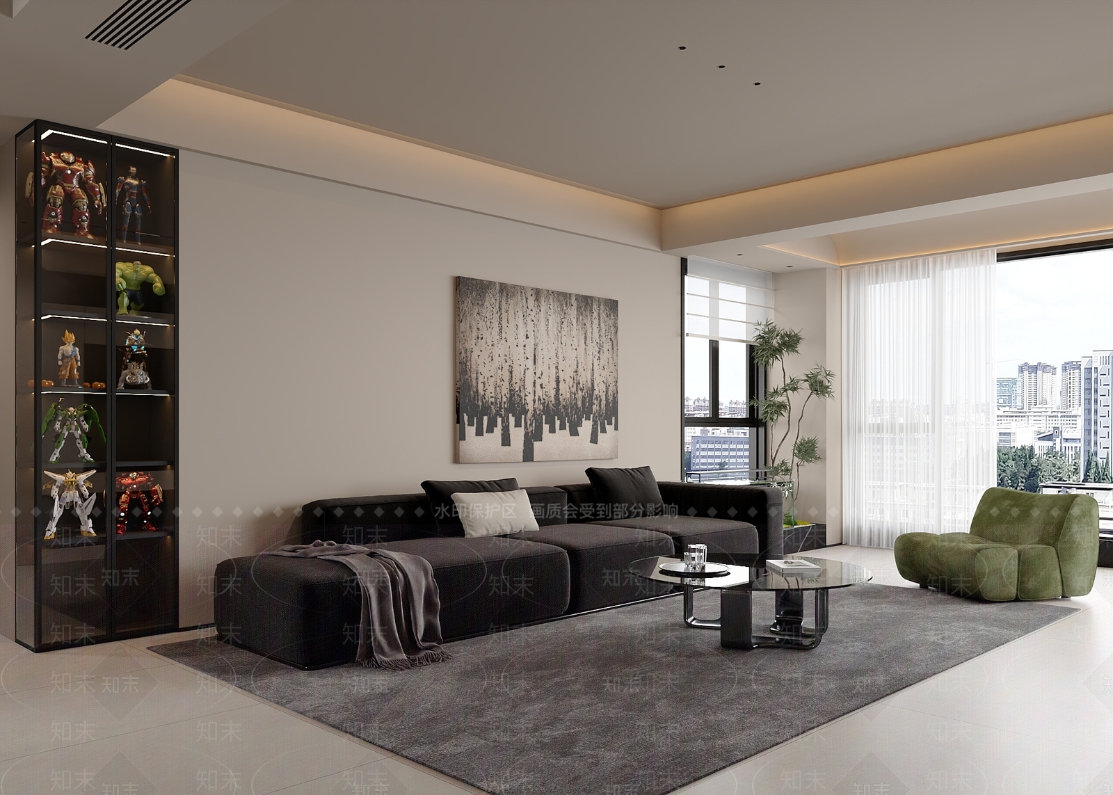 意式极简家居客厅3D模型下载【ID:1229172395】