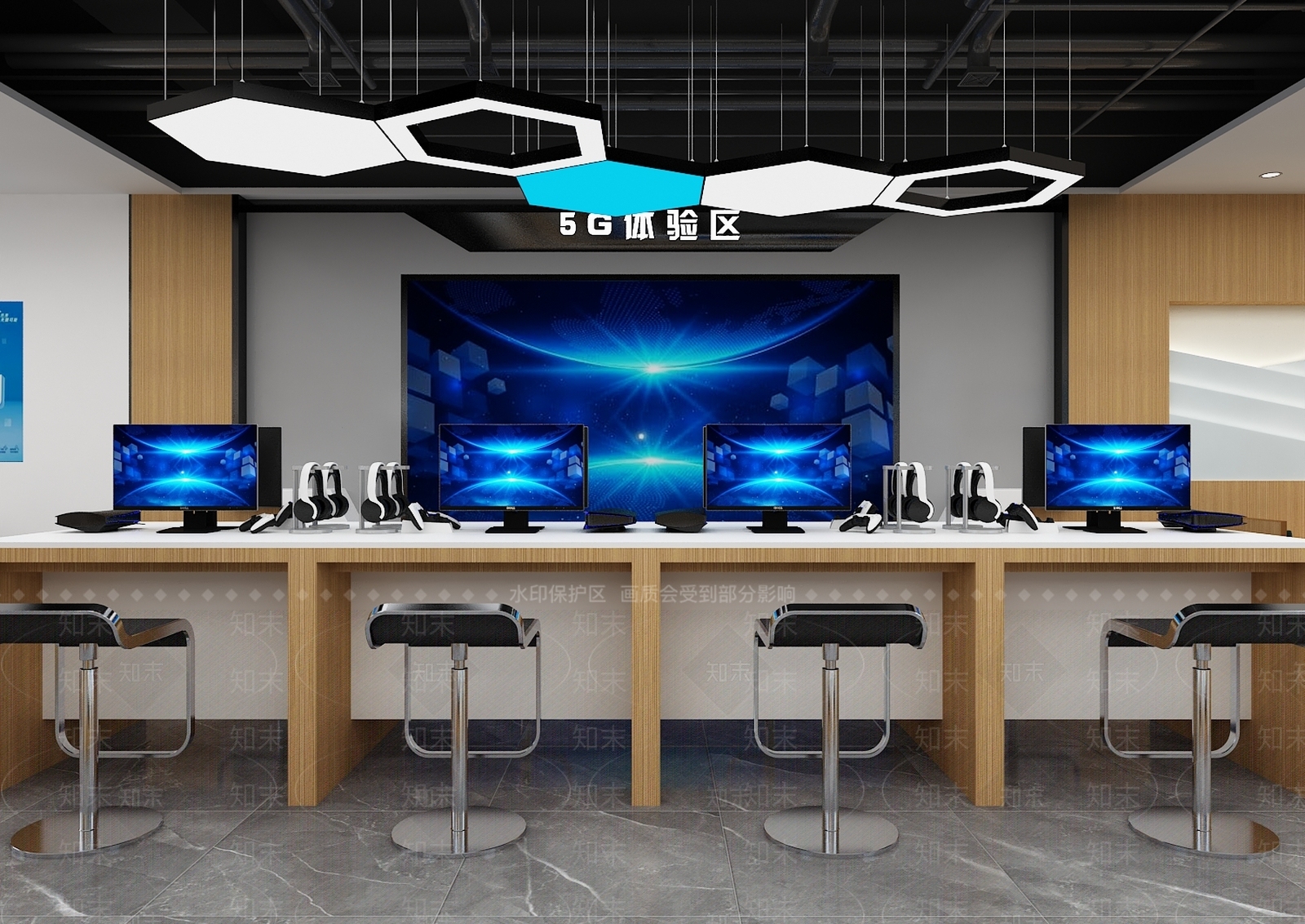 现代简约科技展厅3D模型下载【ID:1229185758】