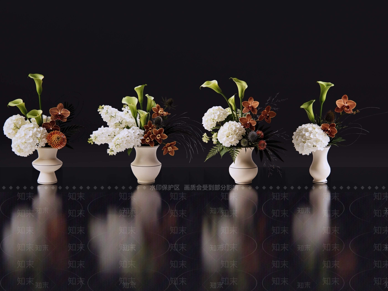 现代植物组合SU模型下载【ID:1229190422】