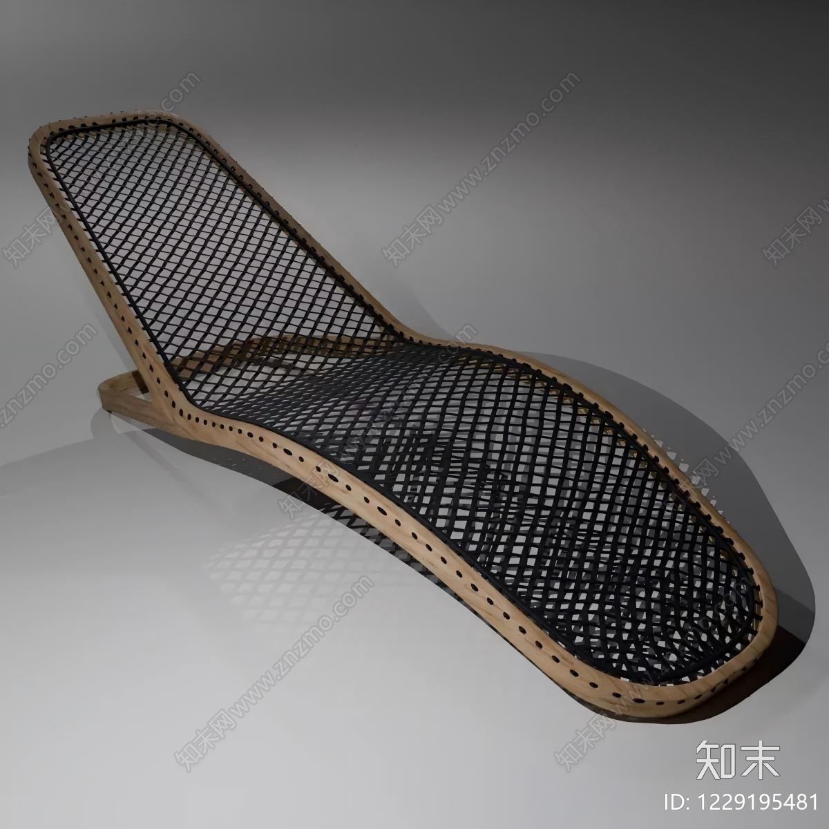 北欧躺椅3D模型渲染效果图
