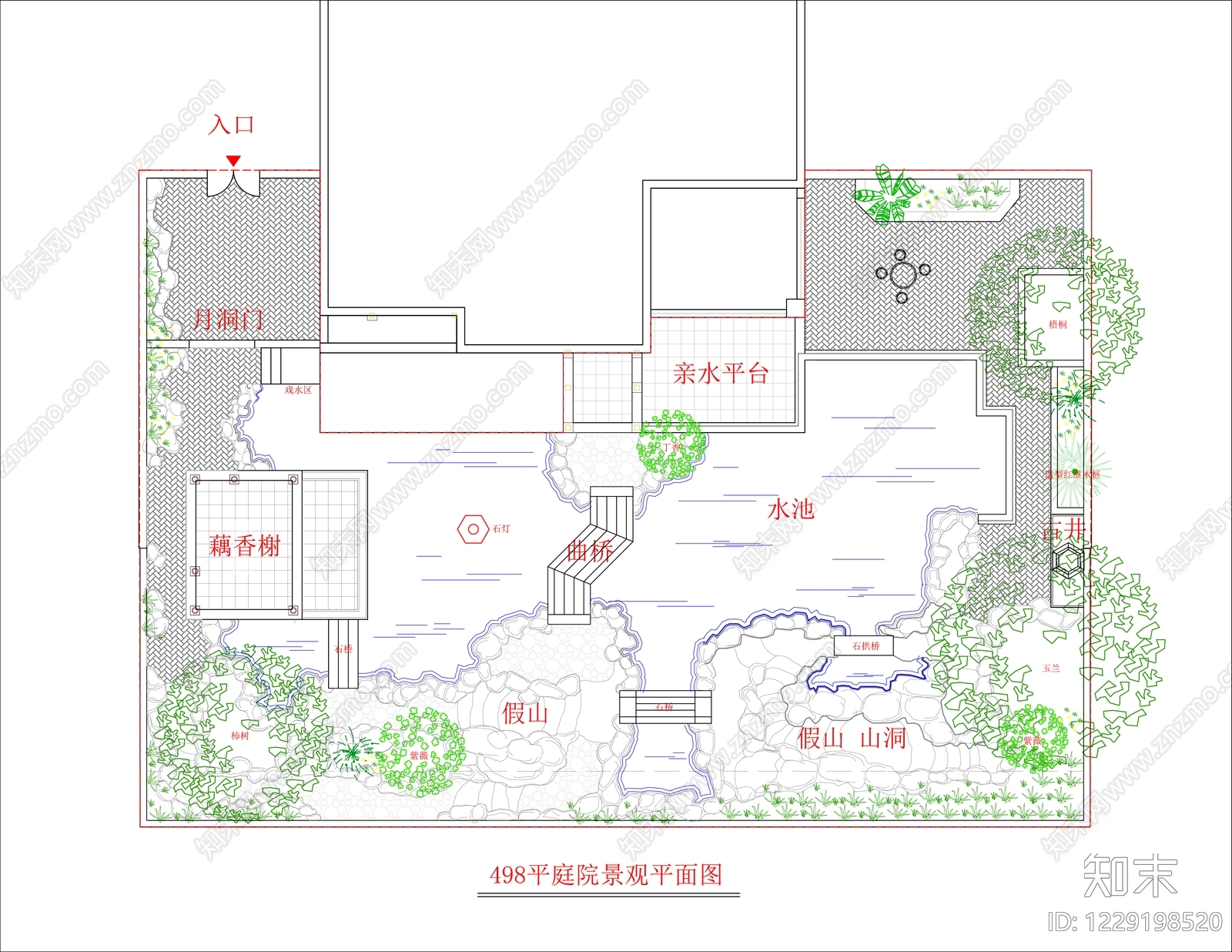 中式庭院CAD图纸