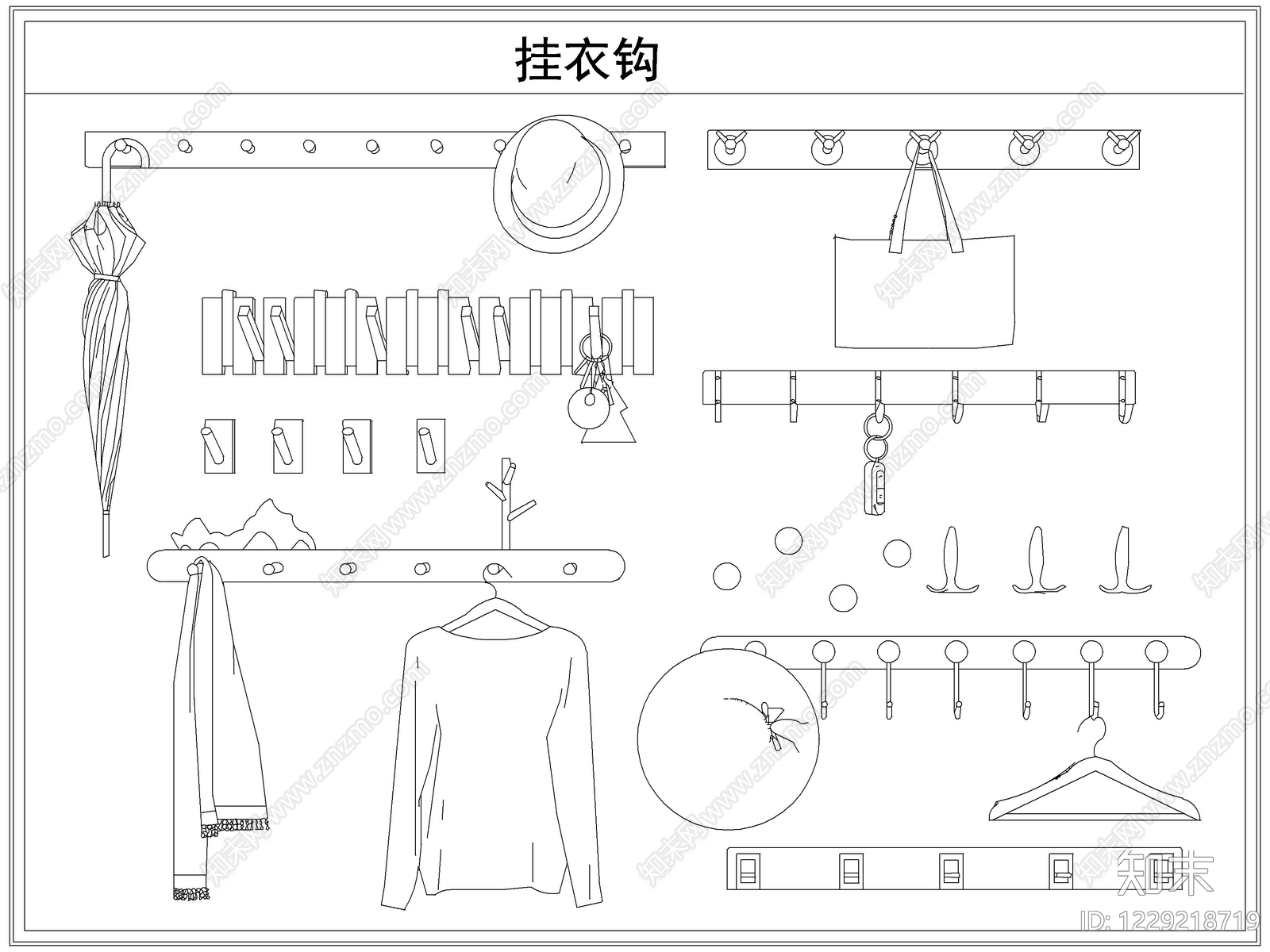 综合软装摆件图库cad施工图下载【ID:1229218719】
