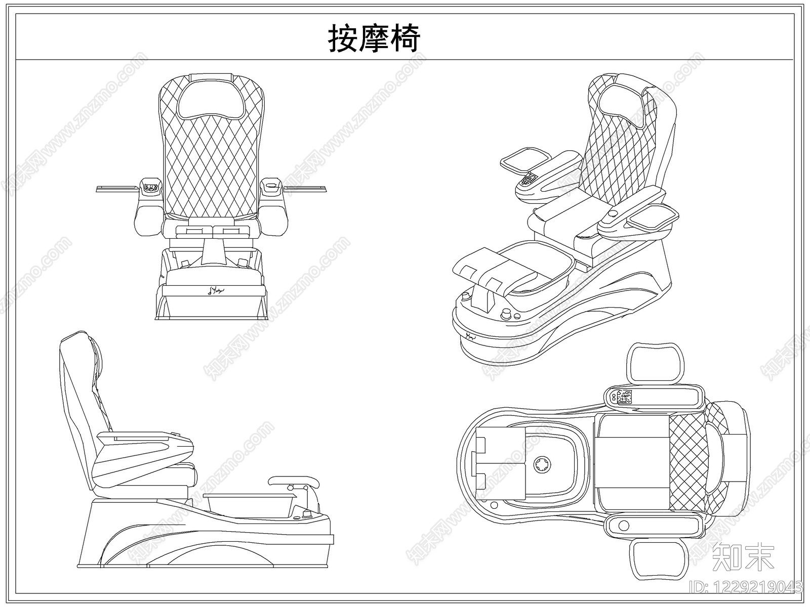 家具三视图CAD图纸