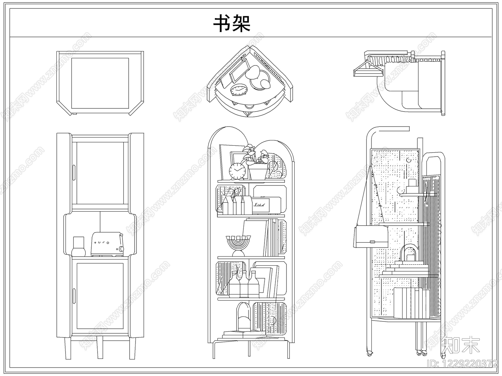 综合软装摆件图库cad施工图下载【ID:1229220372】