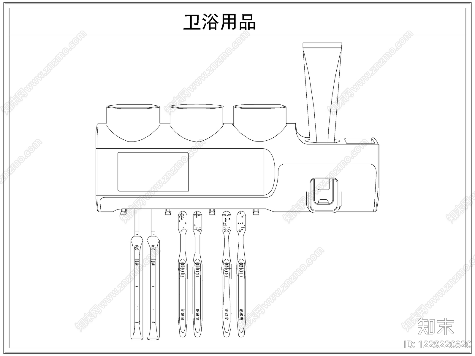 卫浴设施cad施工图下载【ID:1229220820】