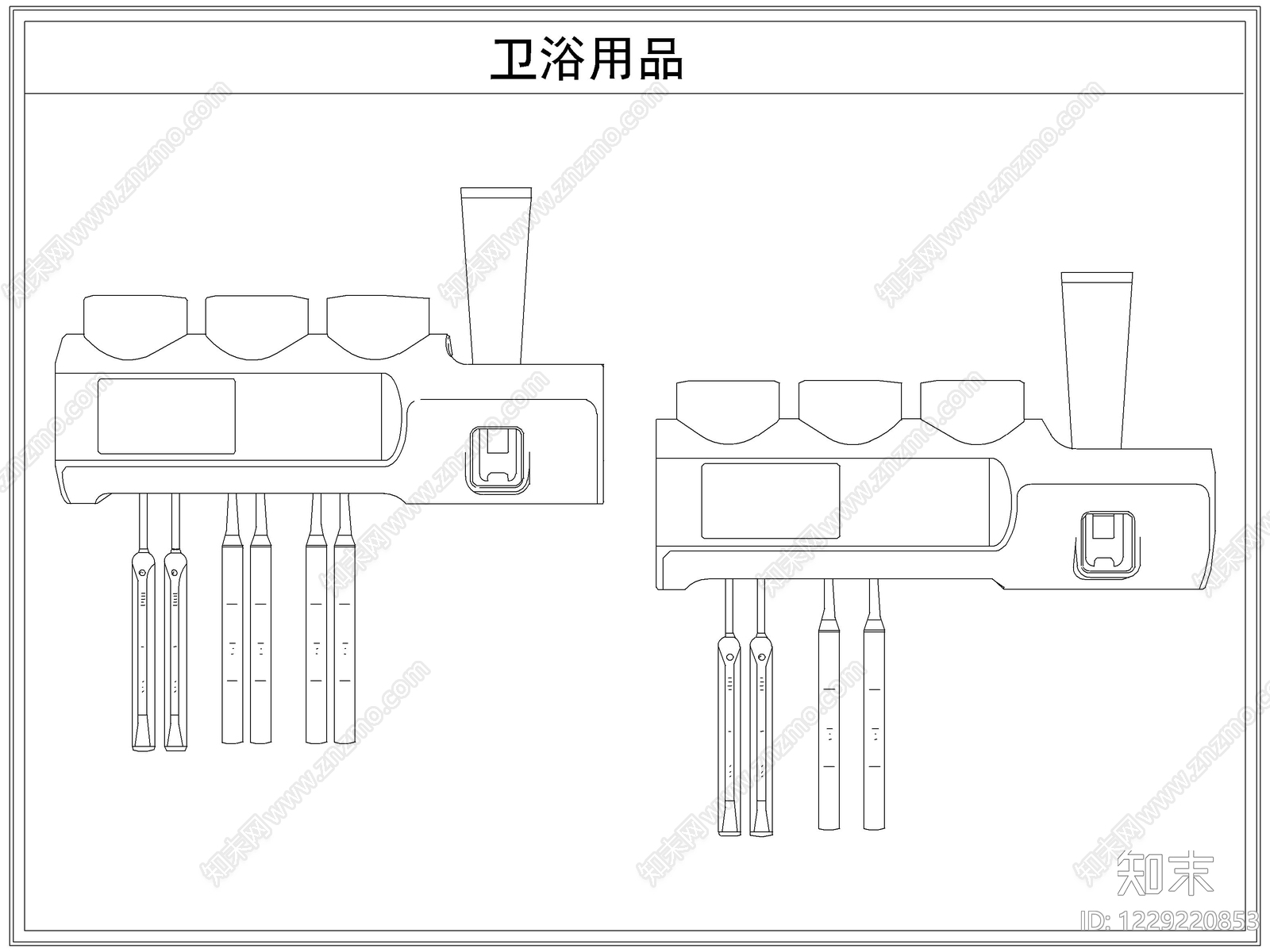 卫浴设施cad施工图下载【ID:1229220853】