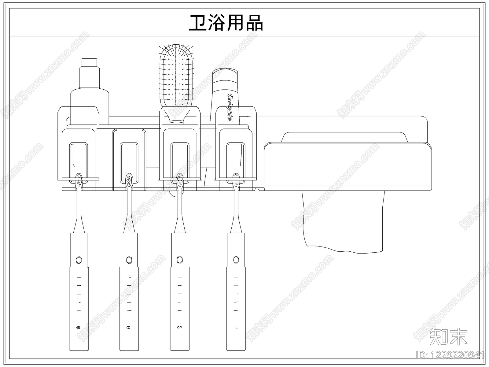 卫浴设施cad施工图下载【ID:1229220941】