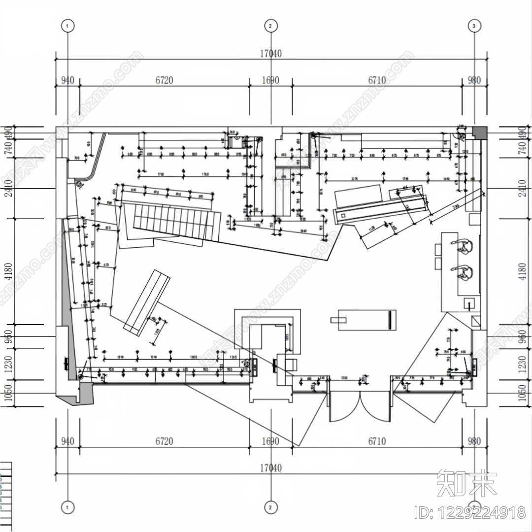 服装店cad施工图下载【ID:1229224918】