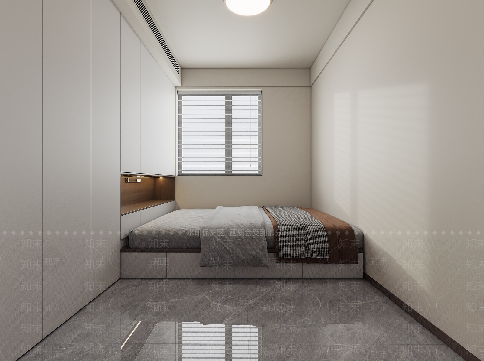 现代简约榻榻米卧室3D模型下载【ID:1229239813】