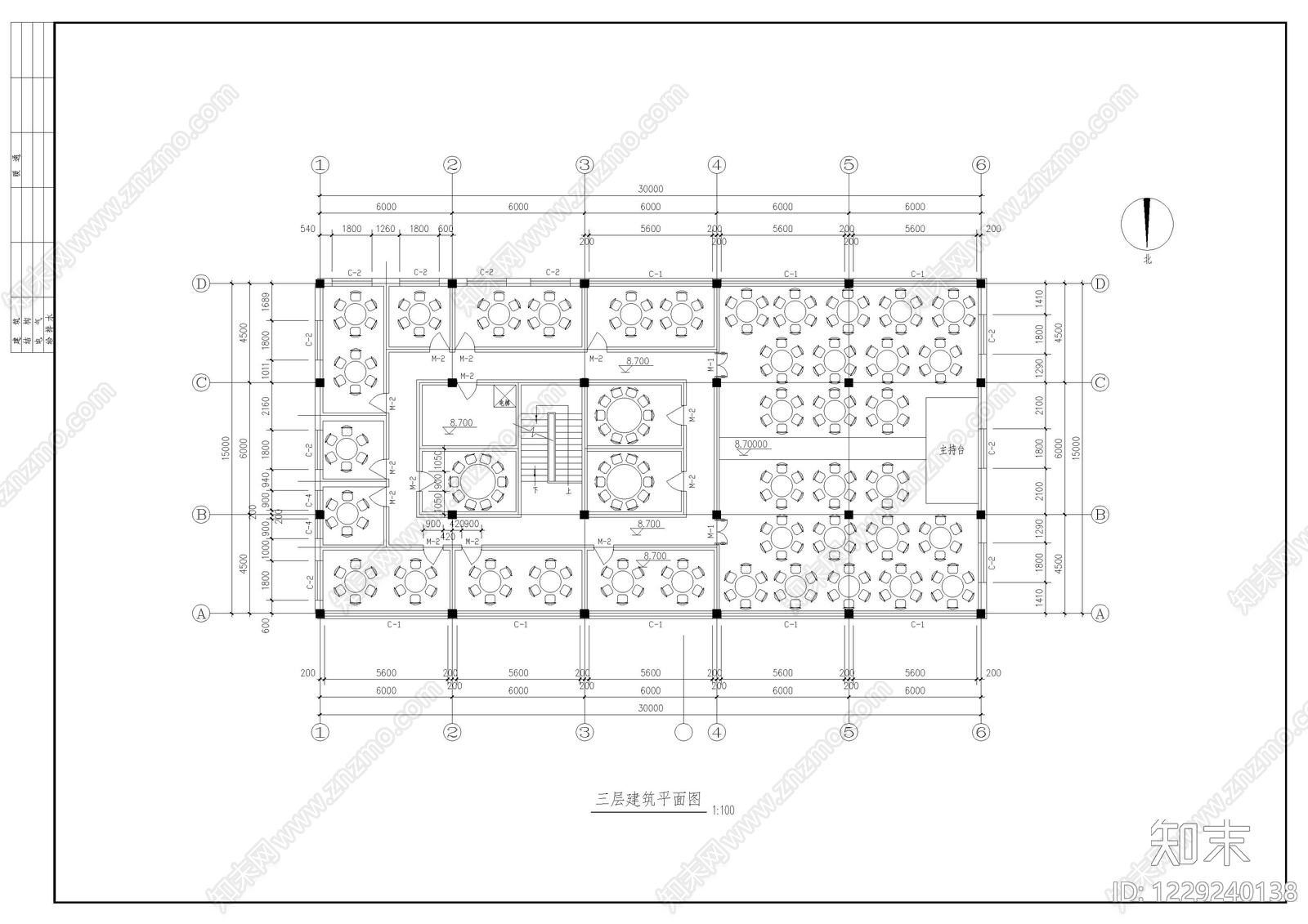 餐饮建筑cad施工图下载【ID:1229240138】