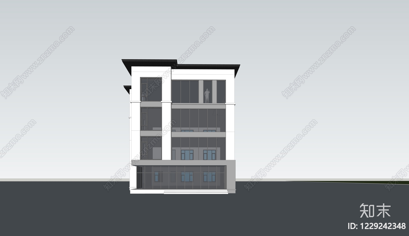 现代主义多层住宅SU模型下载【ID:1229242348】