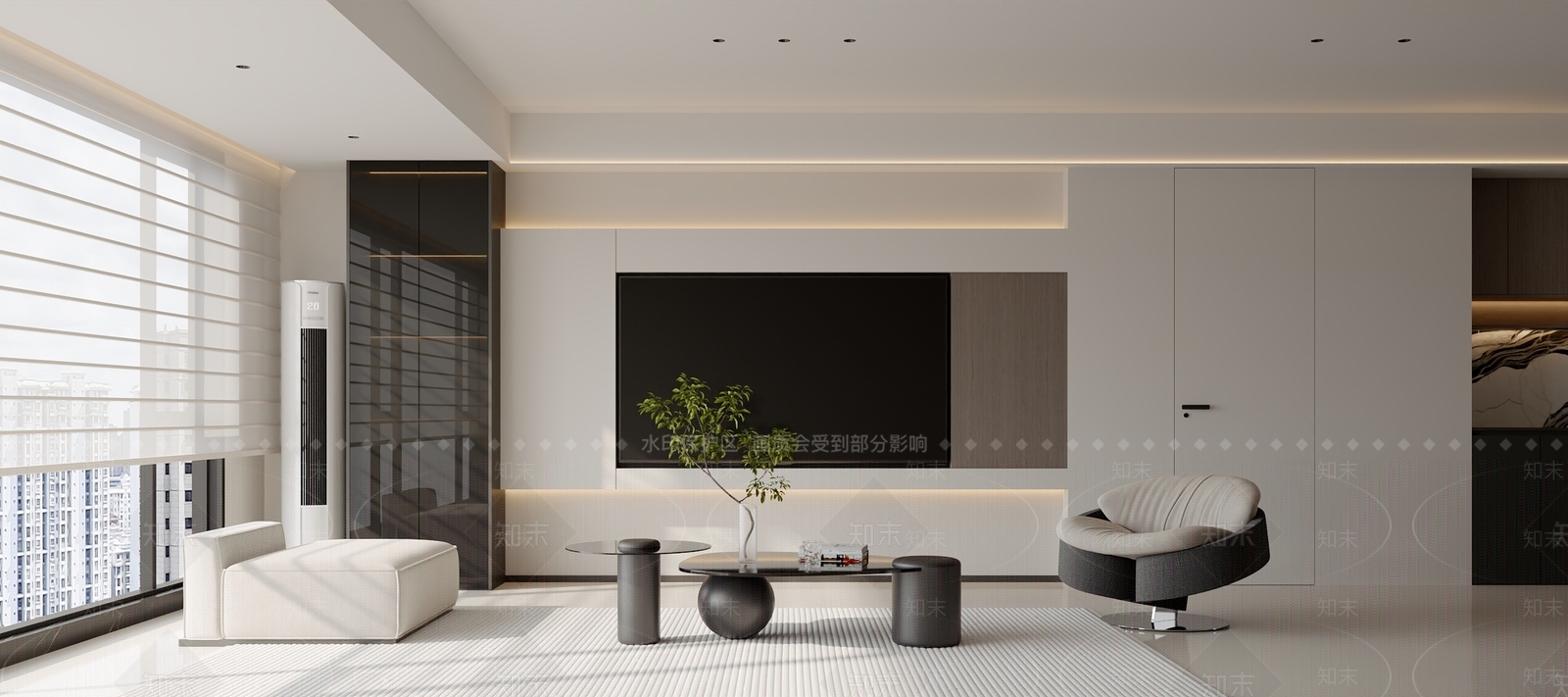意式极简家居客厅3D模型下载【ID:1229246556】