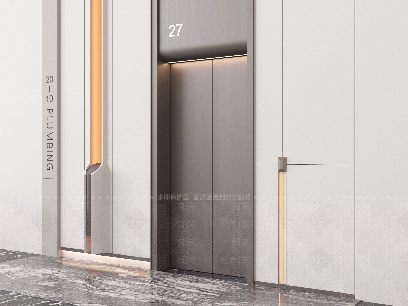 现代简约电梯3D模型下载【ID:1229249883】