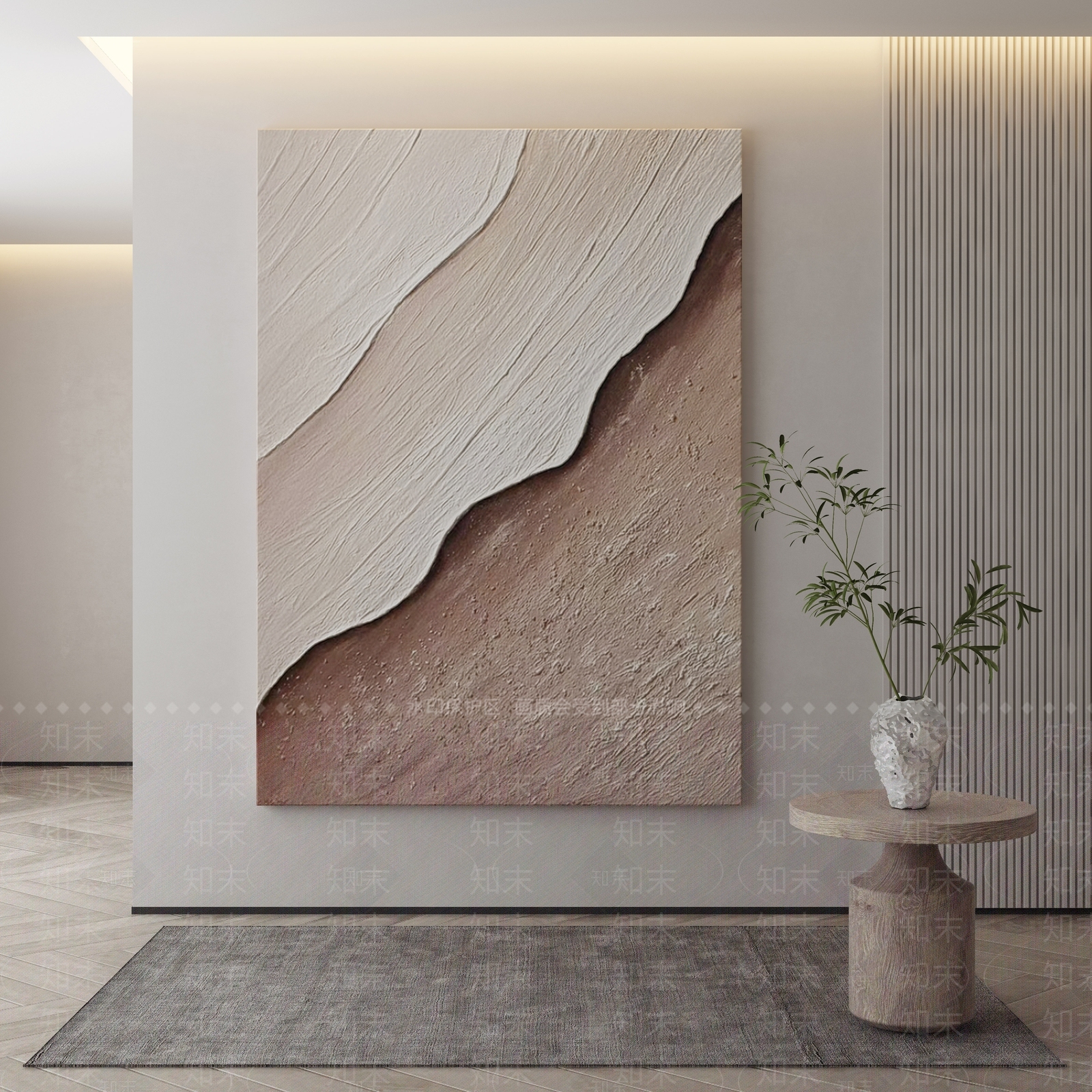 侘寂抽象挂画3D模型下载【ID:1229250302】