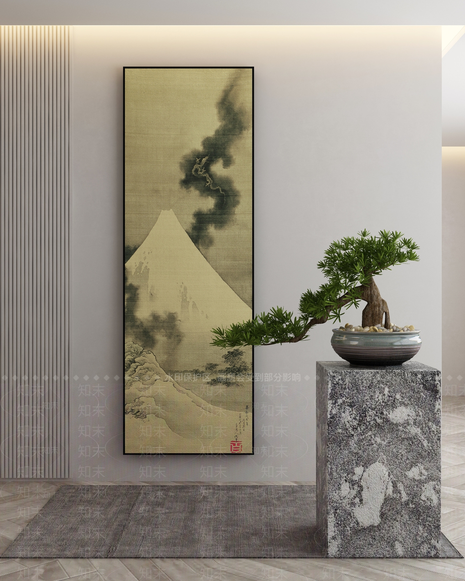 新中式宋式挂画3D模型下载【ID:1229251414】