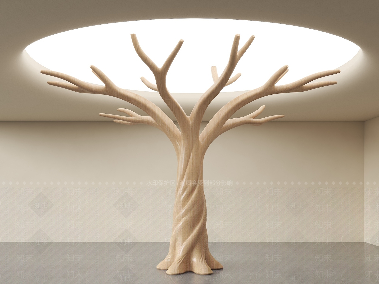 原木风柱子3D模型下载【ID:1229251711】