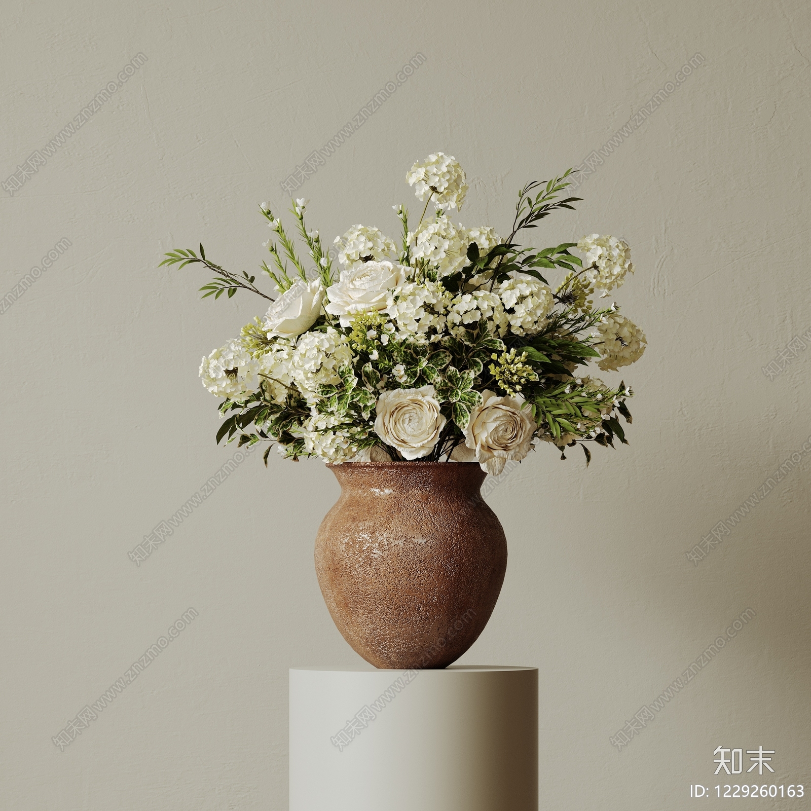 侘寂花艺SU模型下载【ID:1229260163】