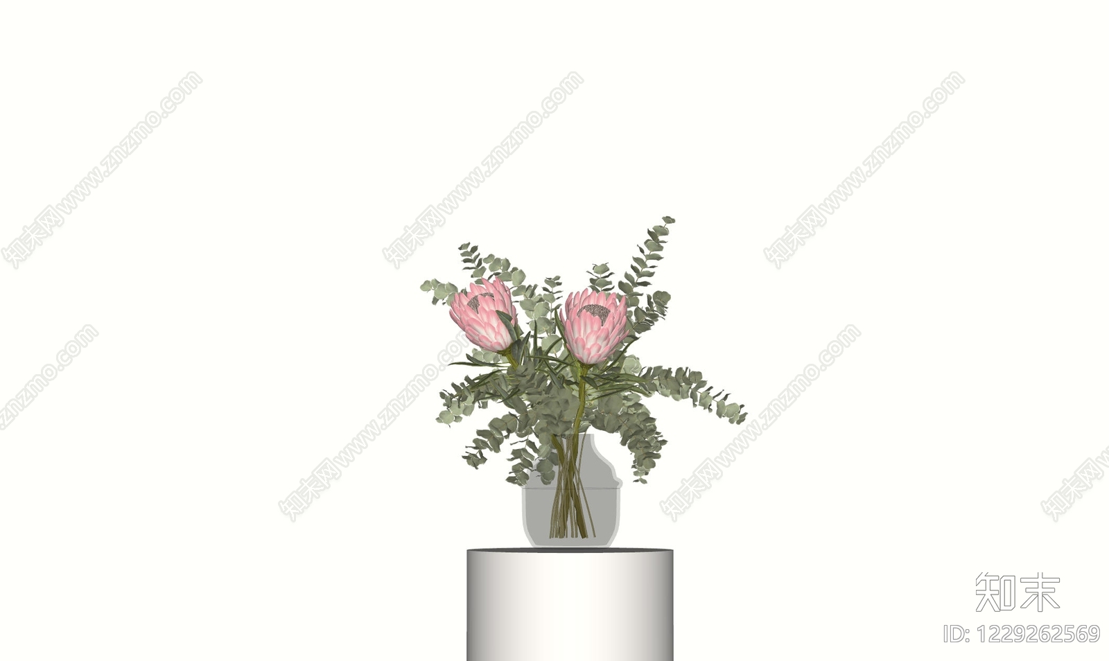 极简花艺SU模型下载【ID:1229262569】