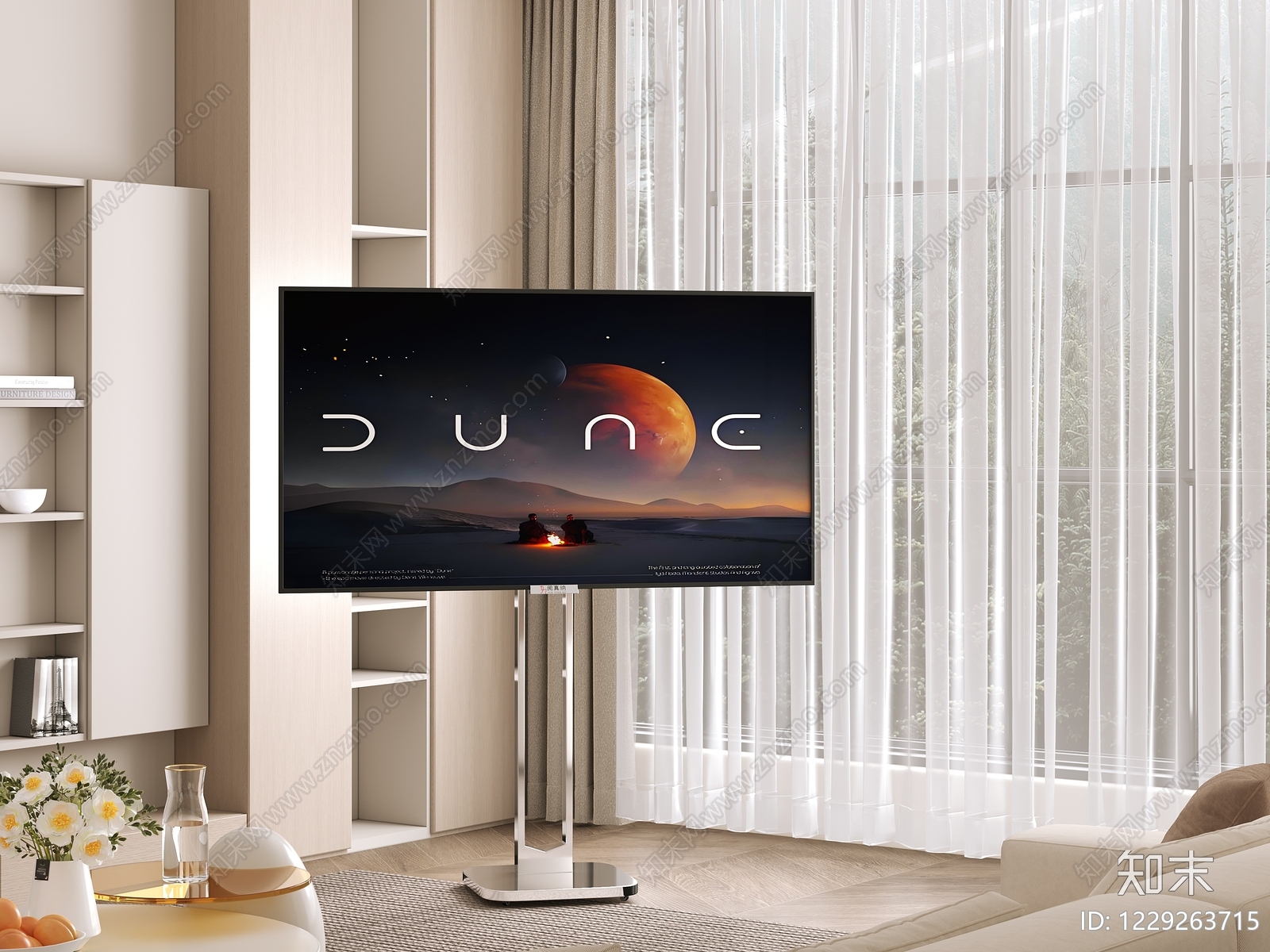 现代简约家具3D模型渲染效果图