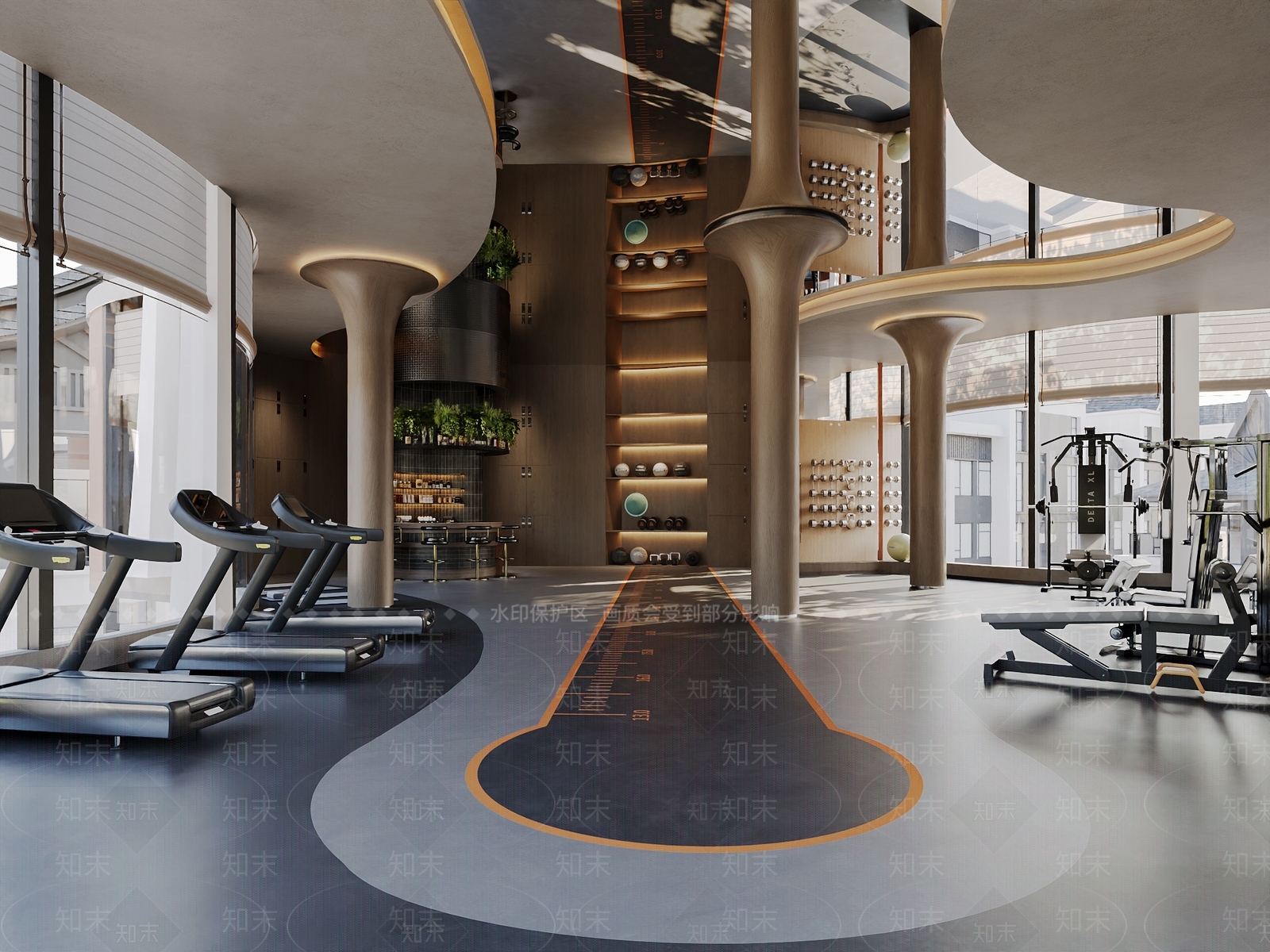 现代健身房3D模型下载【ID:1229276411】
