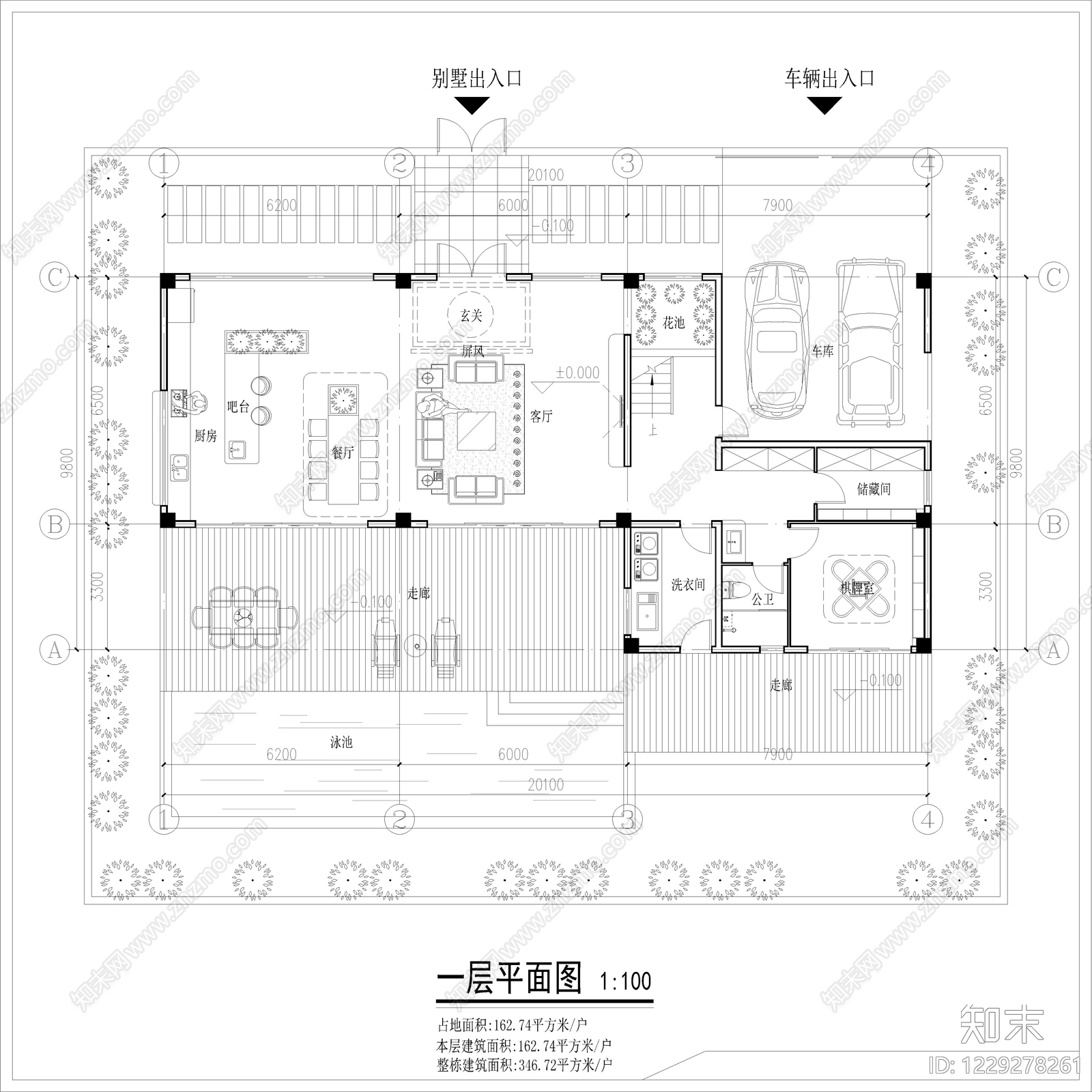 别墅建筑CAD图纸