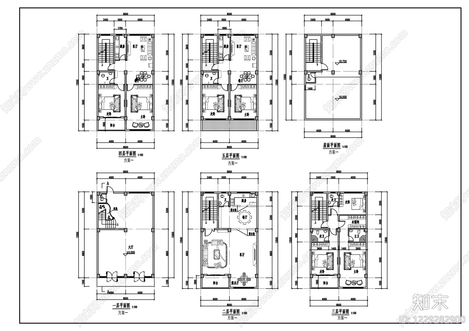 住宅楼建筑CAD图纸