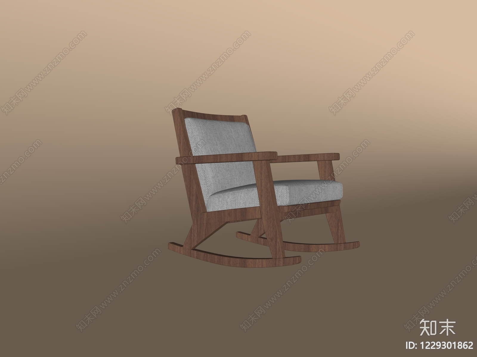 中古风摇椅SU模型下载【ID:1229301862】