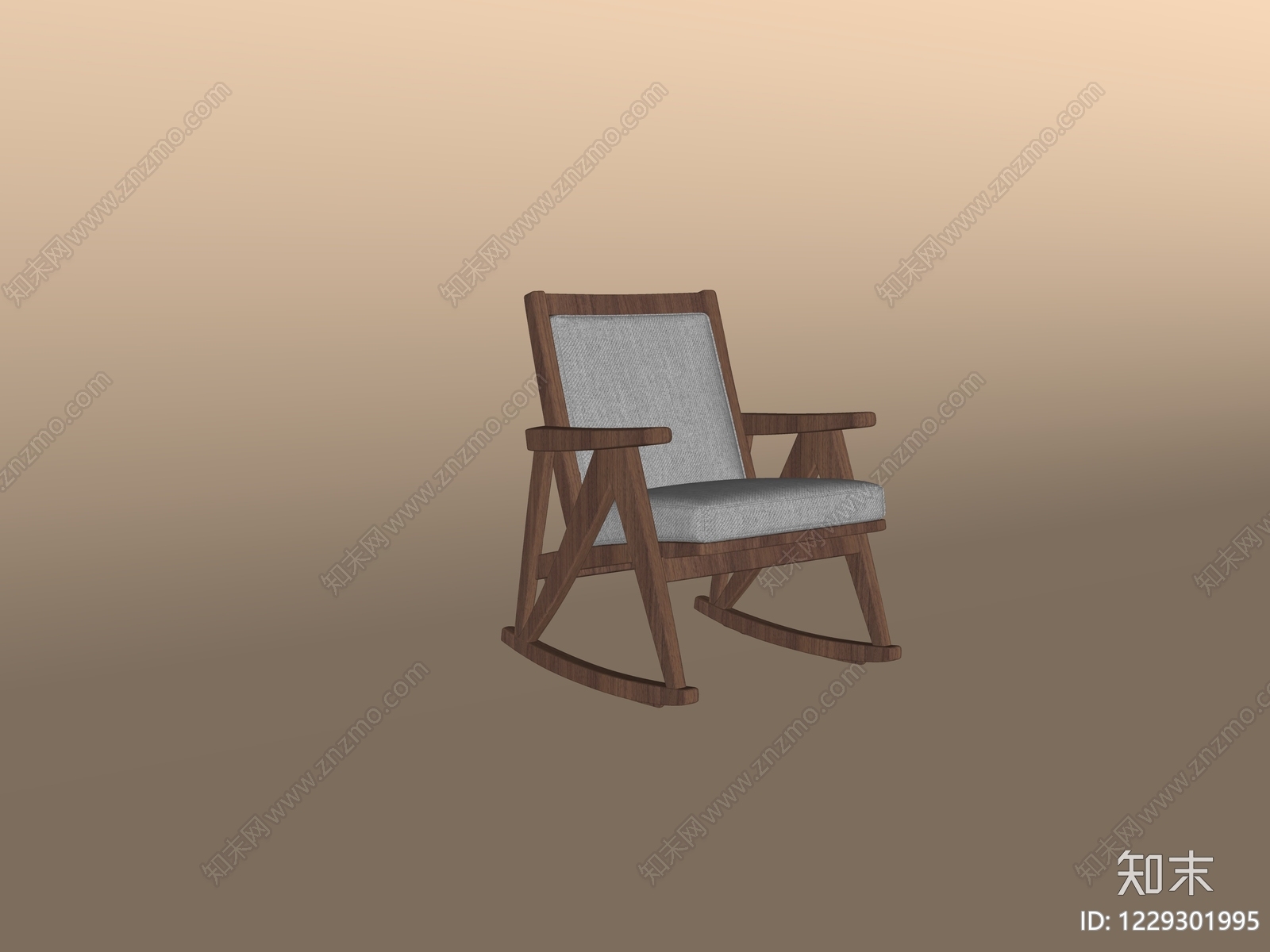 中古风摇椅SU模型下载【ID:1229301995】