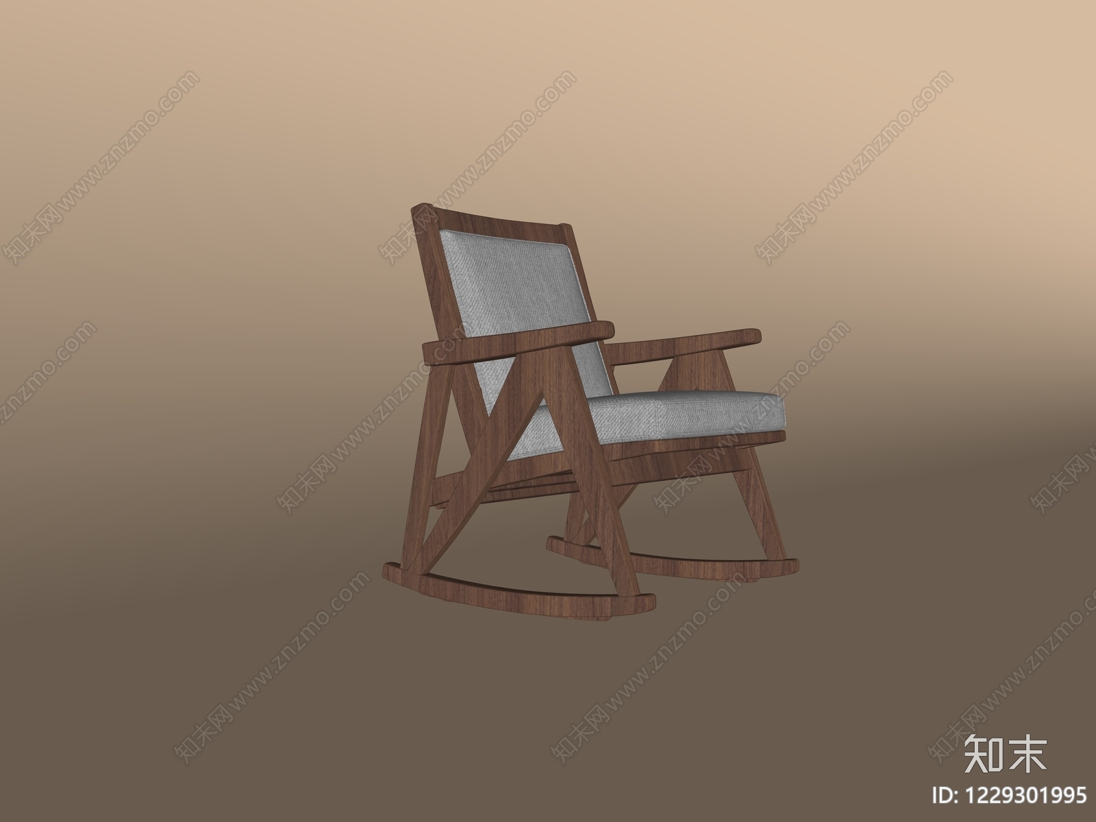 中古风摇椅SU模型下载【ID:1229301995】
