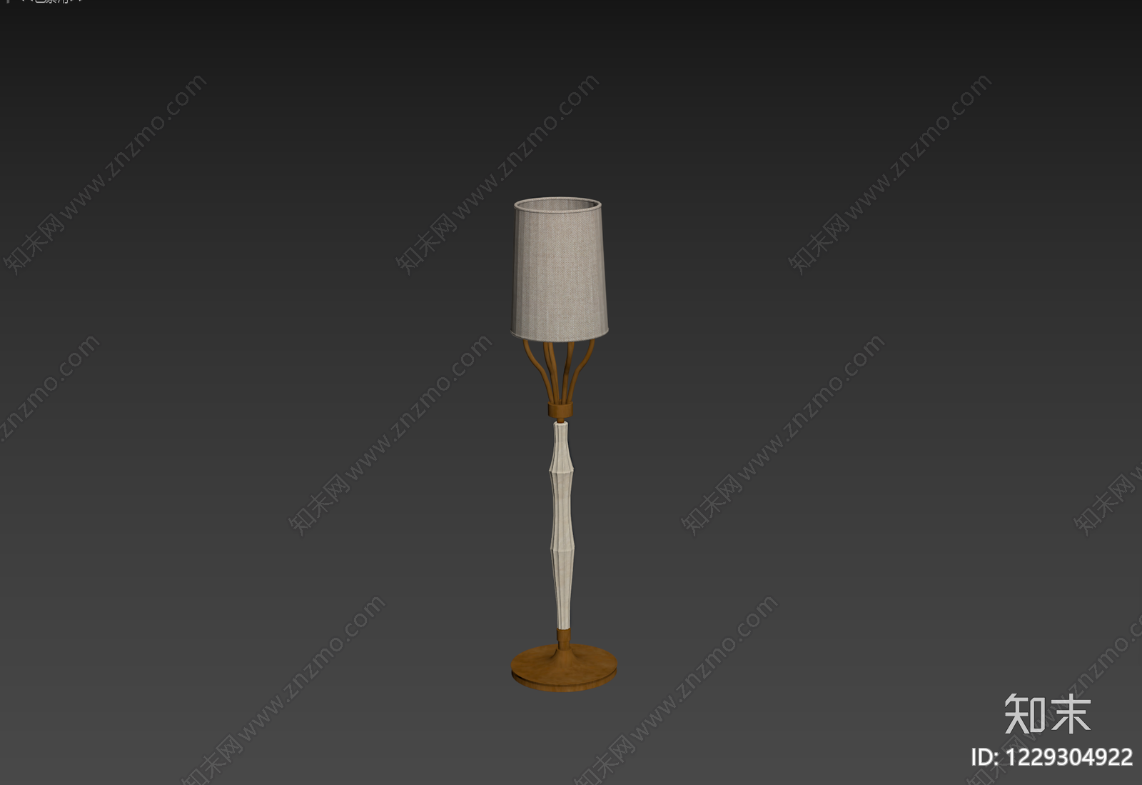 轻奢落地灯3D模型下载【ID:1229304922】
