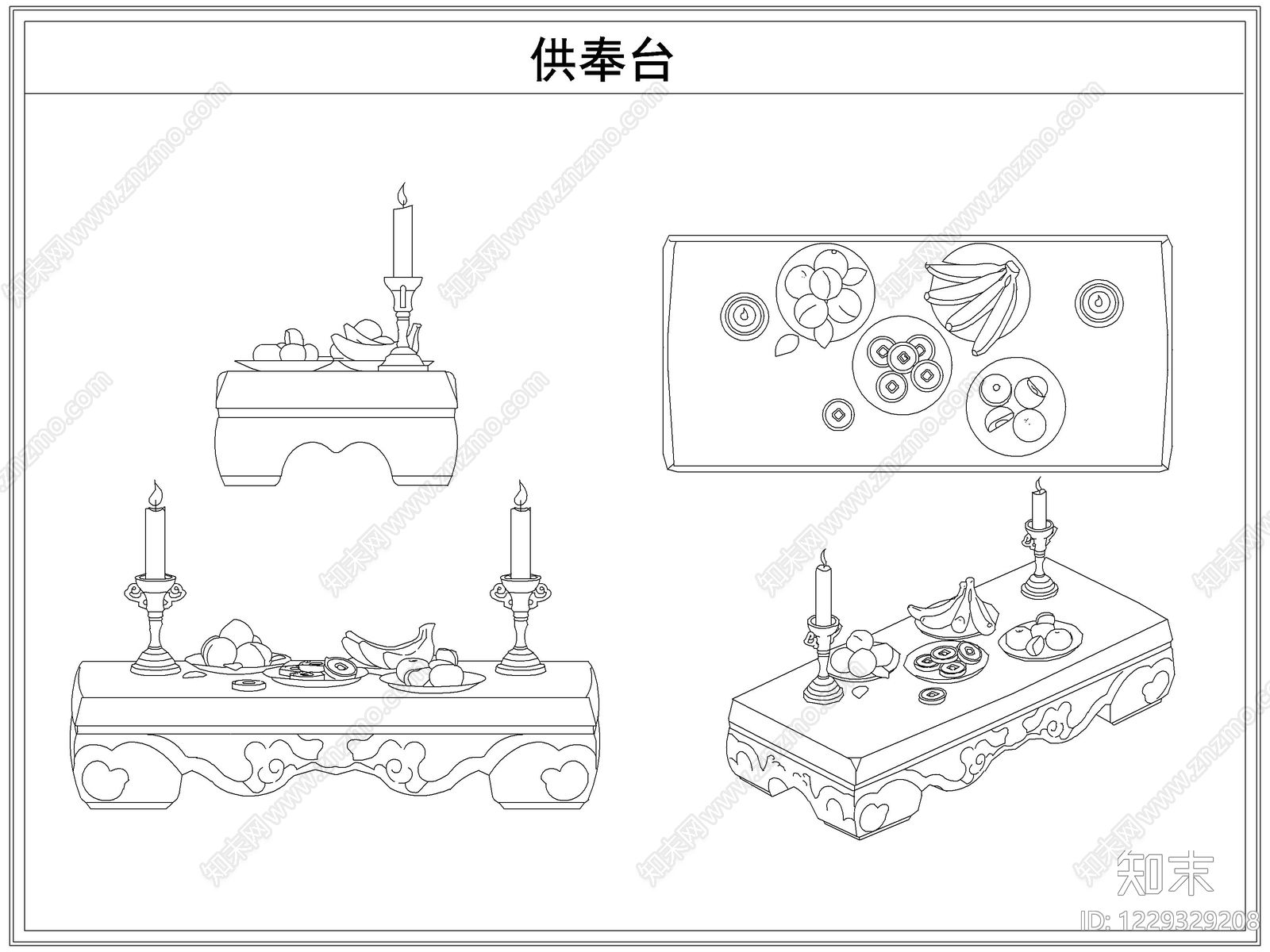 桌椅cad施工图下载【ID:1229329208】