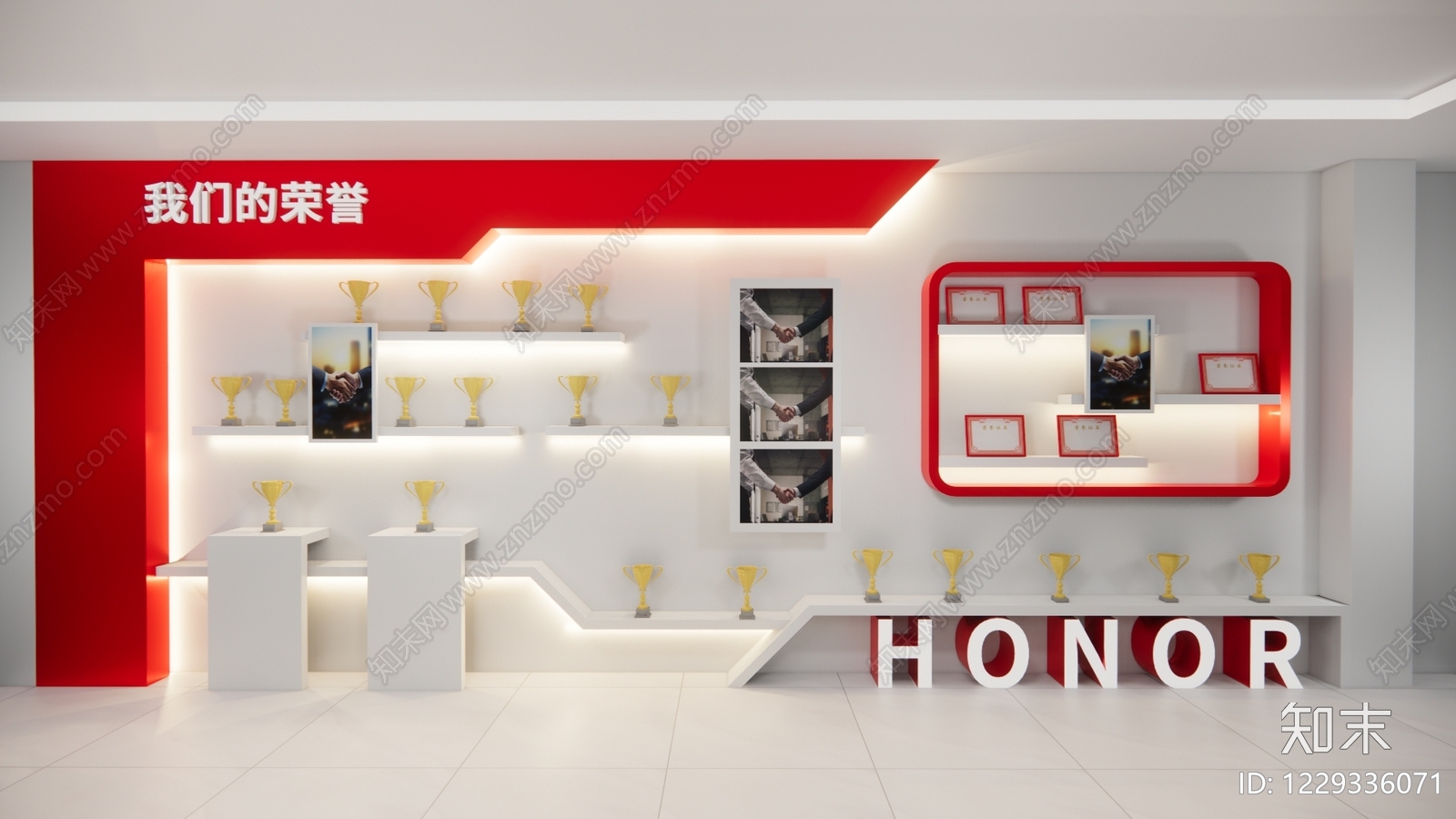 现代简约文化墙SU模型下载【ID:1229336071】
